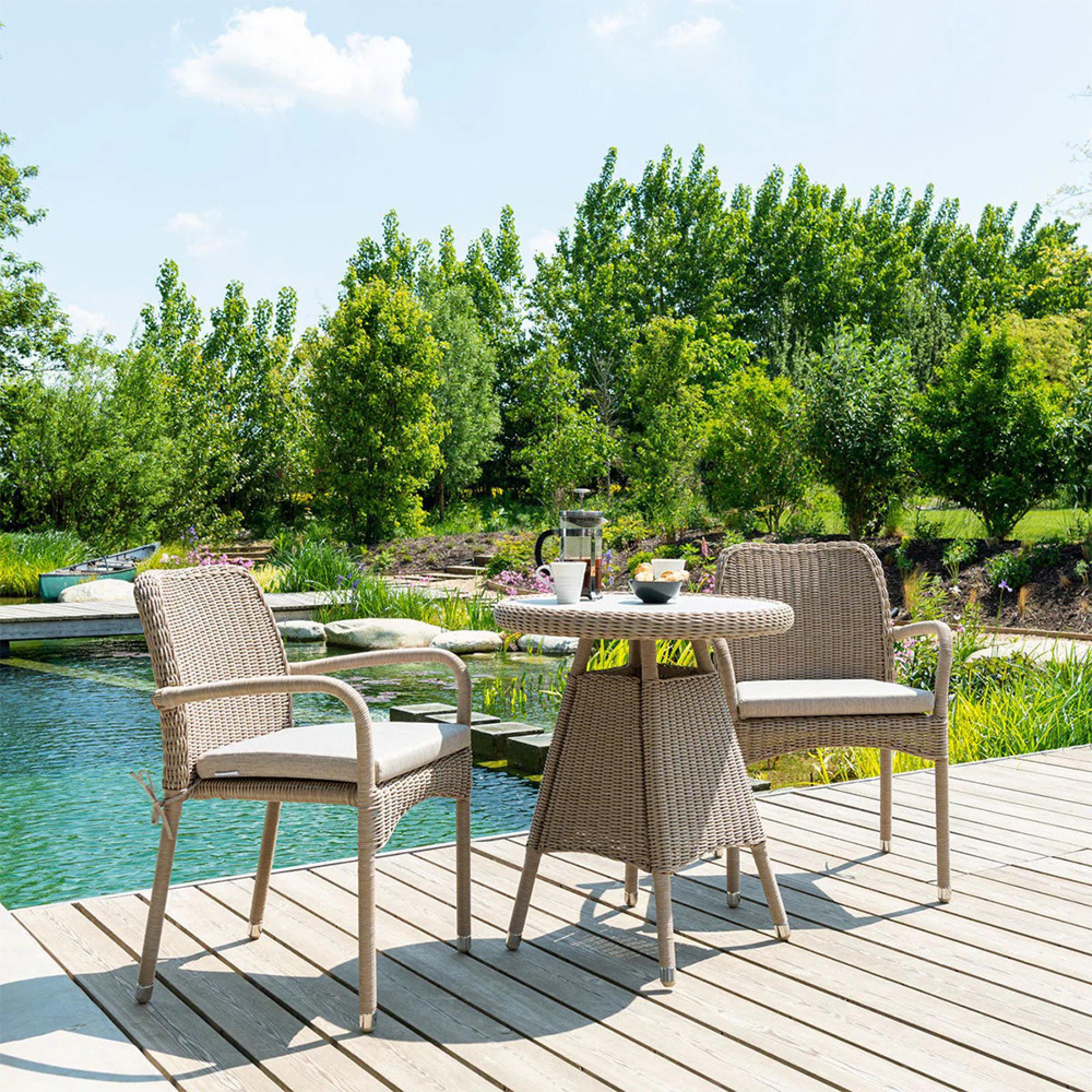 Hazelmere Round Bistro Table - Garden - Natural Weave