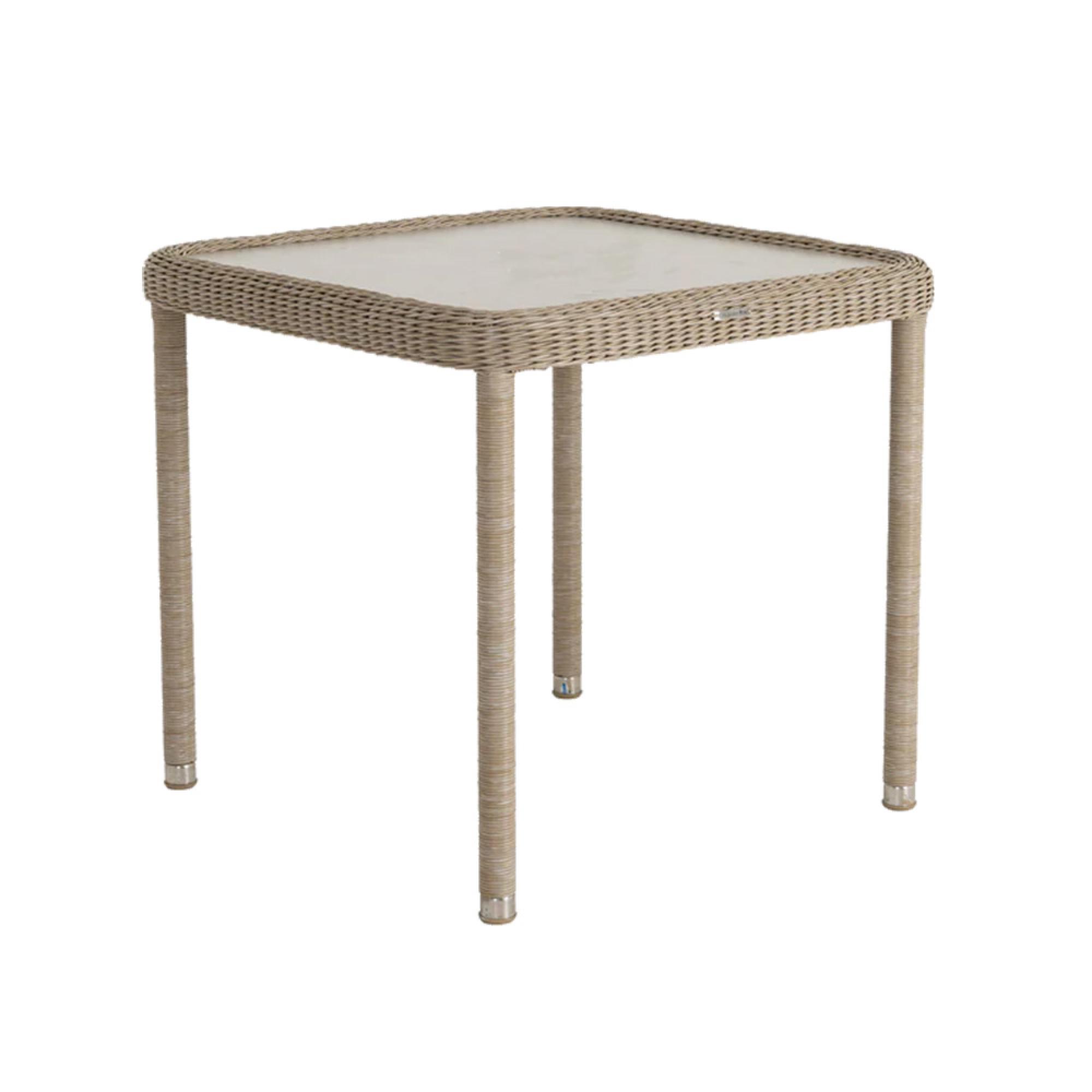Hazelmere Square Dining Table - 2 Seater - 80cm - Garden - Natural Weave
