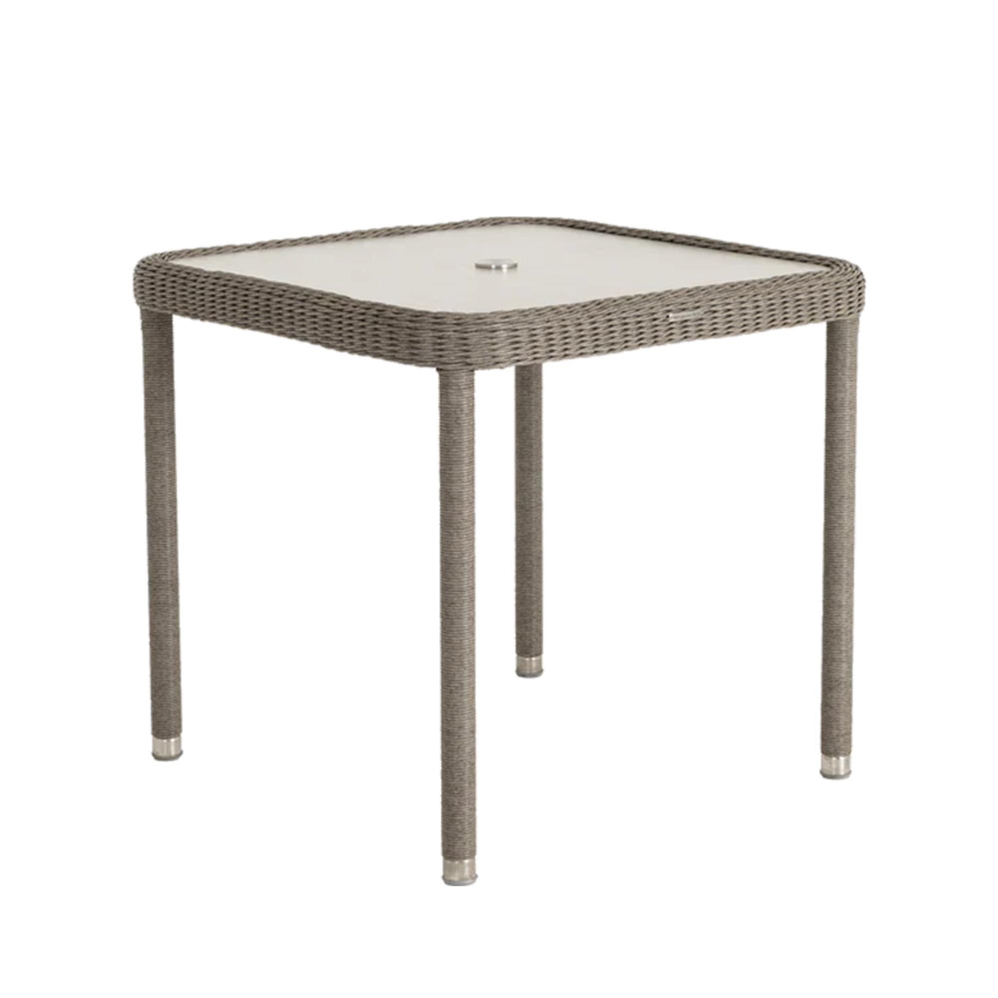 Hazelmere Square Dining Table - 4 Seater - 80cm - Garden - Grey Weave