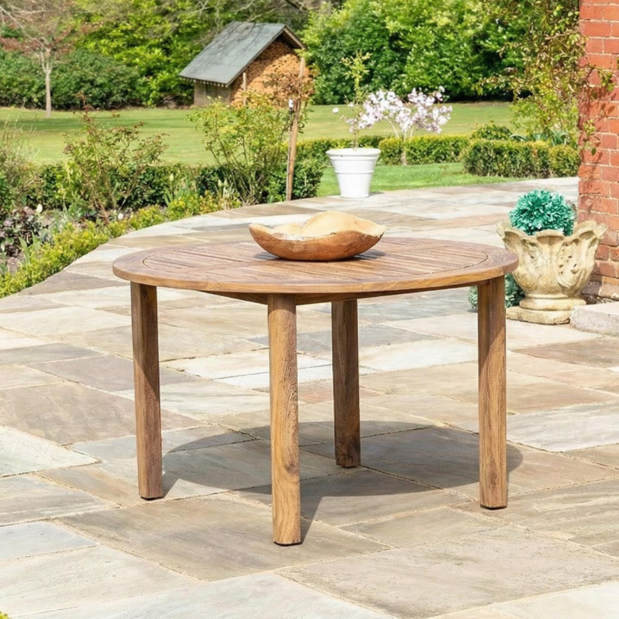 Bolney Dining Table - 6 Seater - Round - Garden - Acacia Wood