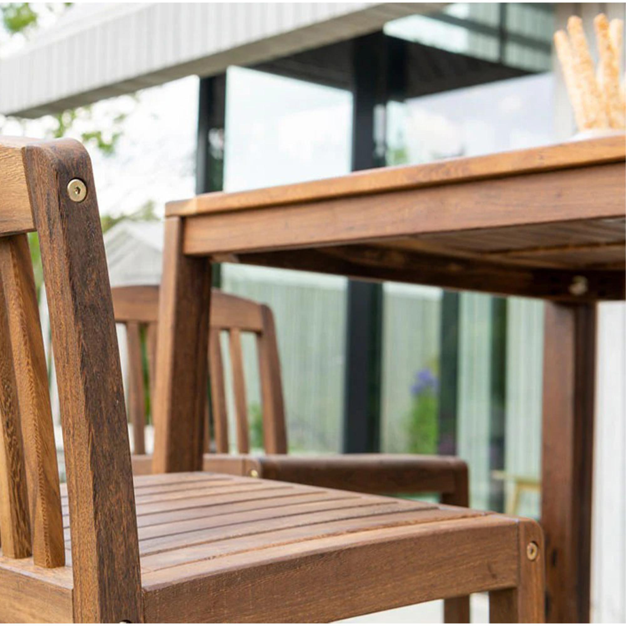 Bolney Square Bar Table - Garden - Acacia Wood