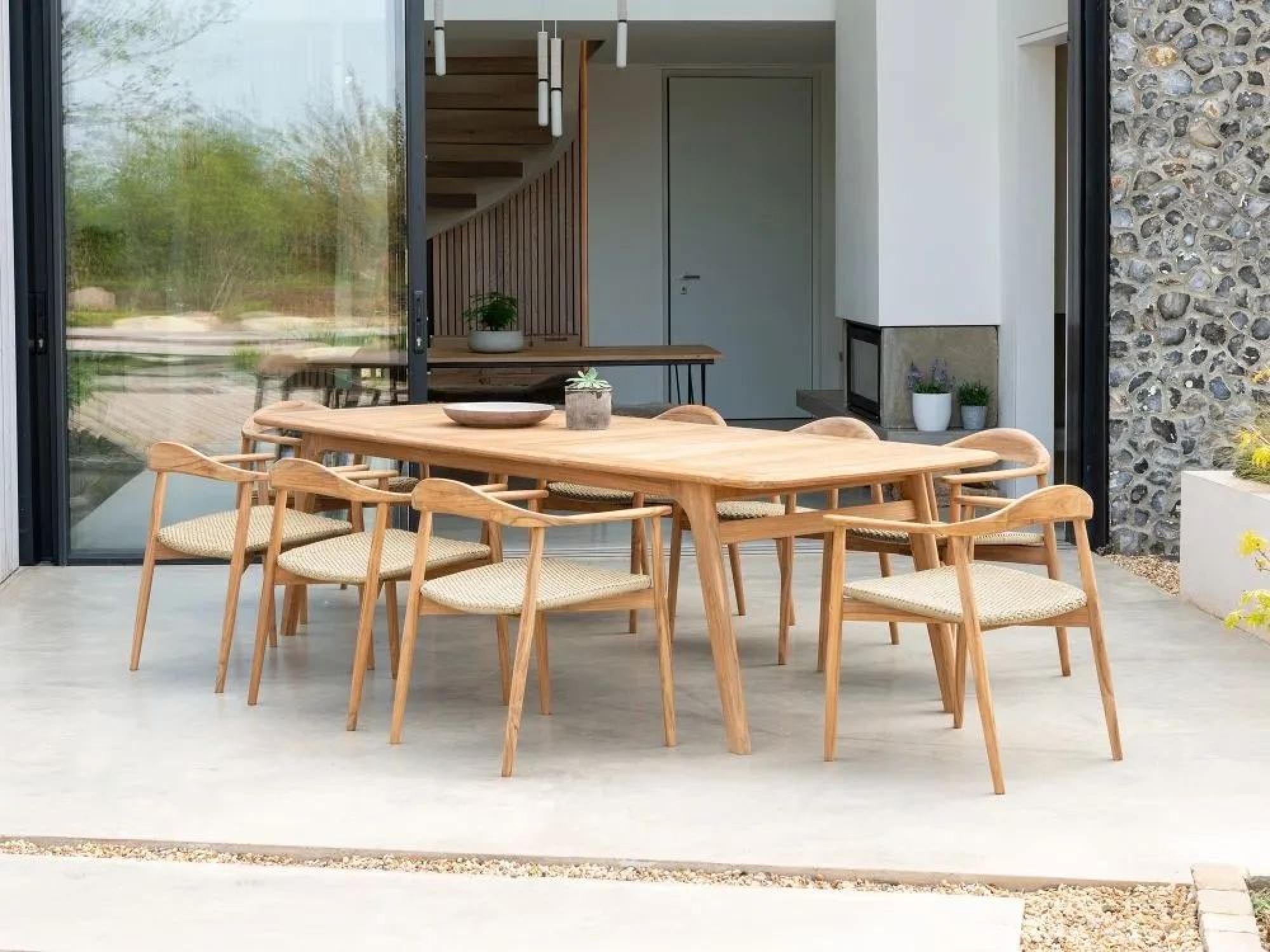 Dana Garden Dining Table - 12 Seater - 270cm - Teak Wood
