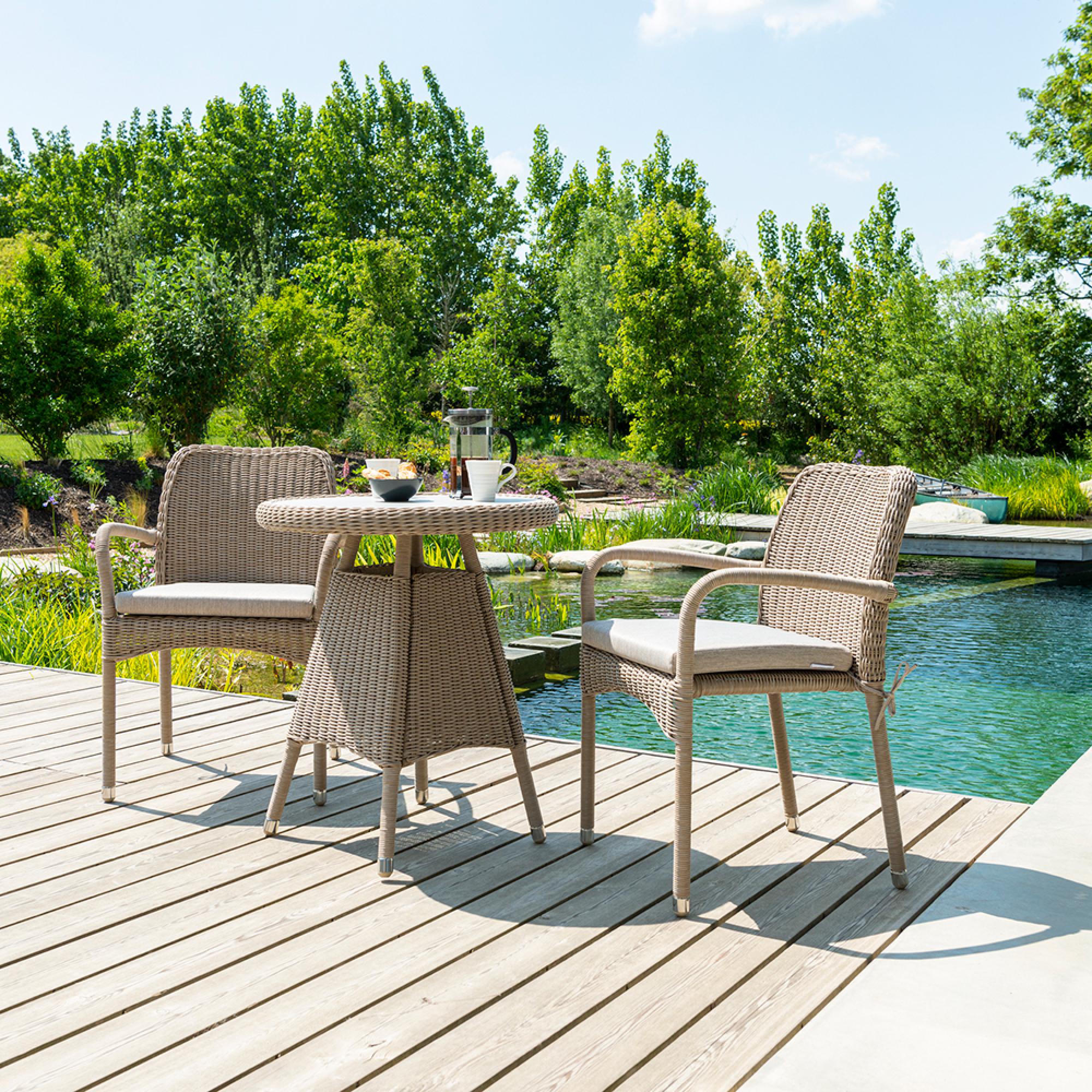 Hazelmere Round Bistro Table - Garden - Natural Weave
