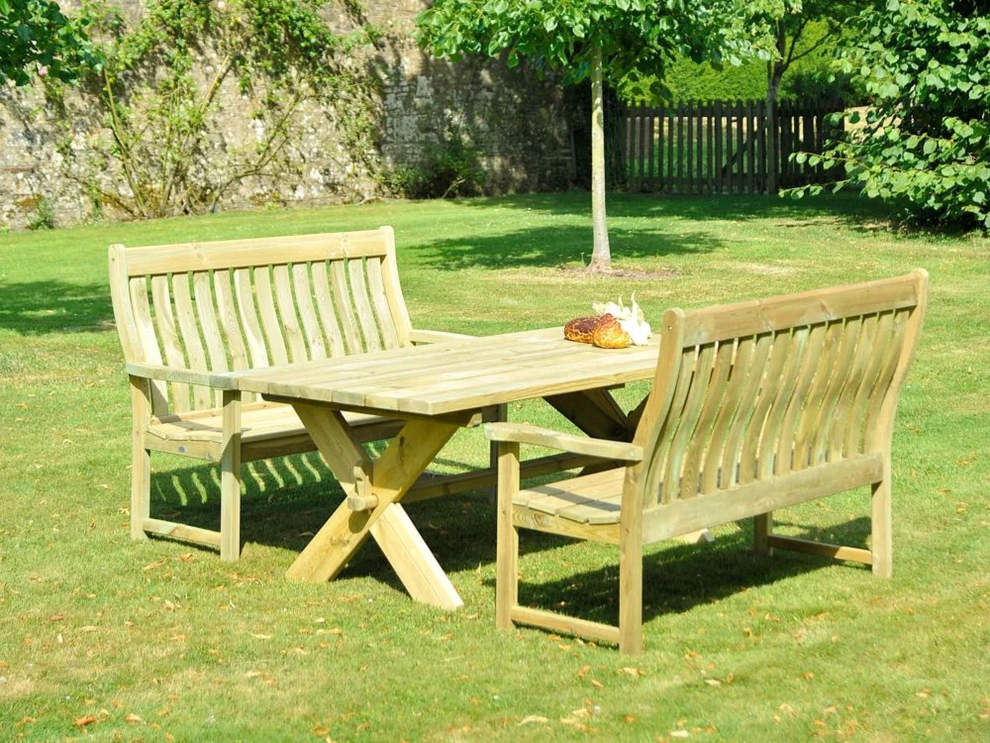 Pine Farmers Garden Dining Table - 4 Seater - 103cm