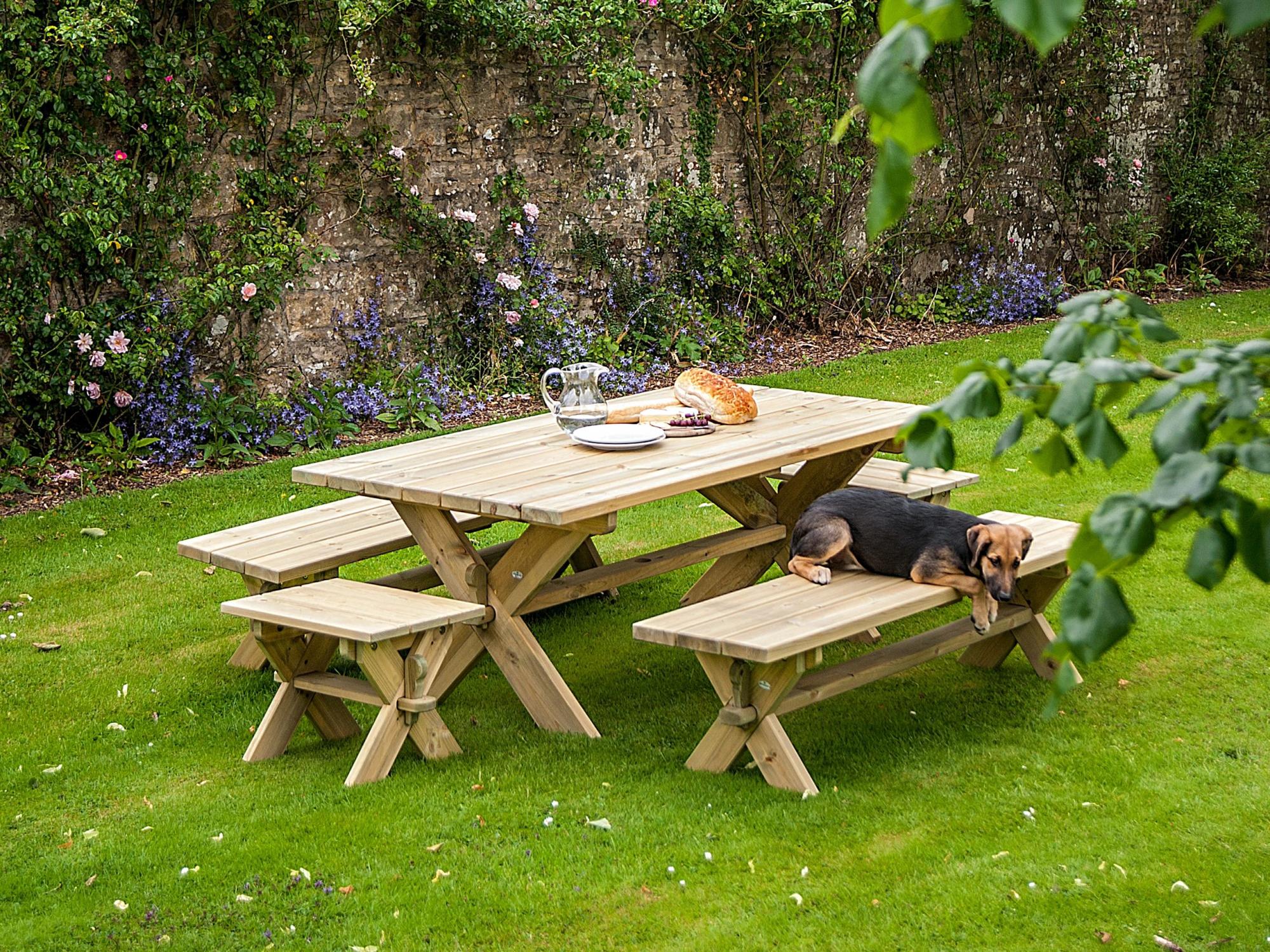 Pine Farmers Garden Dining Table - 4 Seater - 103cm