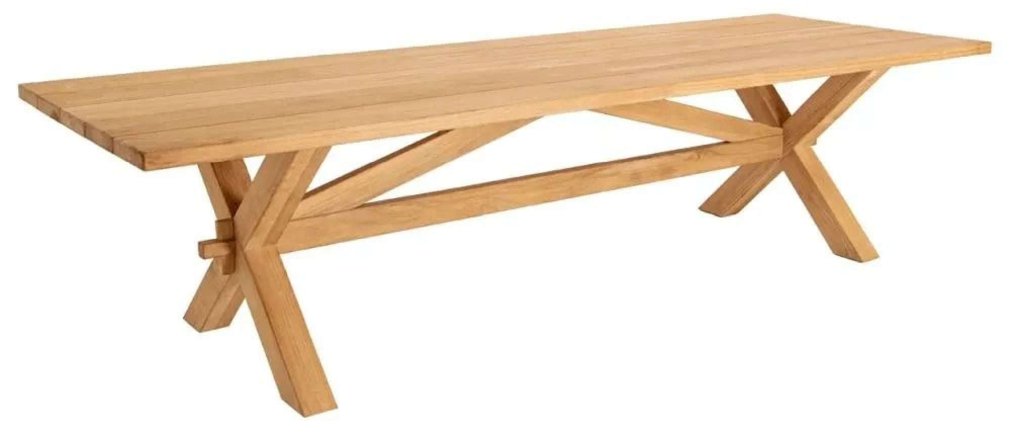 Plank Dining Table - 12 Seater - 300cm - Garden - Teak Wood