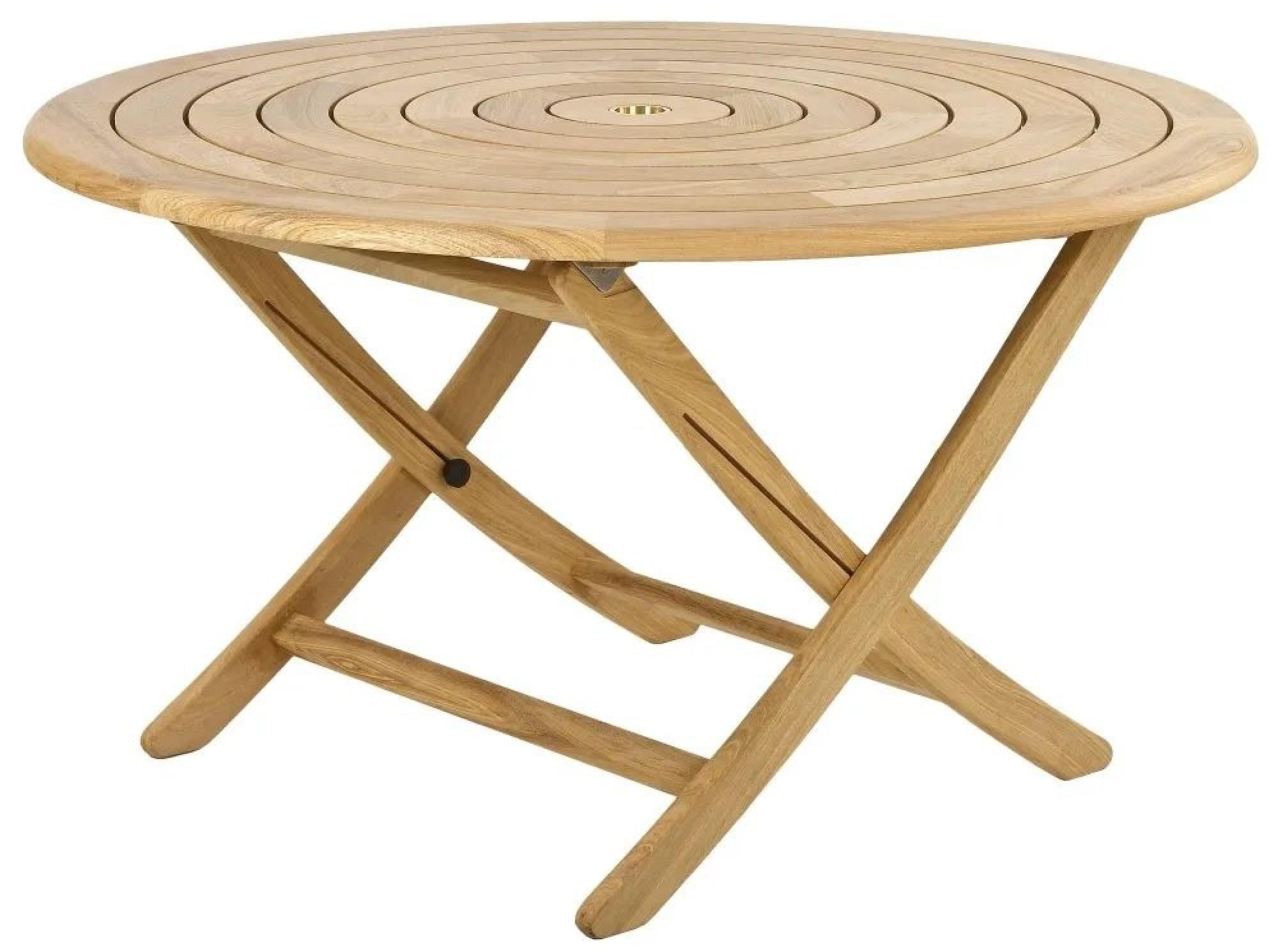Roble Wood Garden Bengal Folding Dining Table - 4 Seater - 130cm
