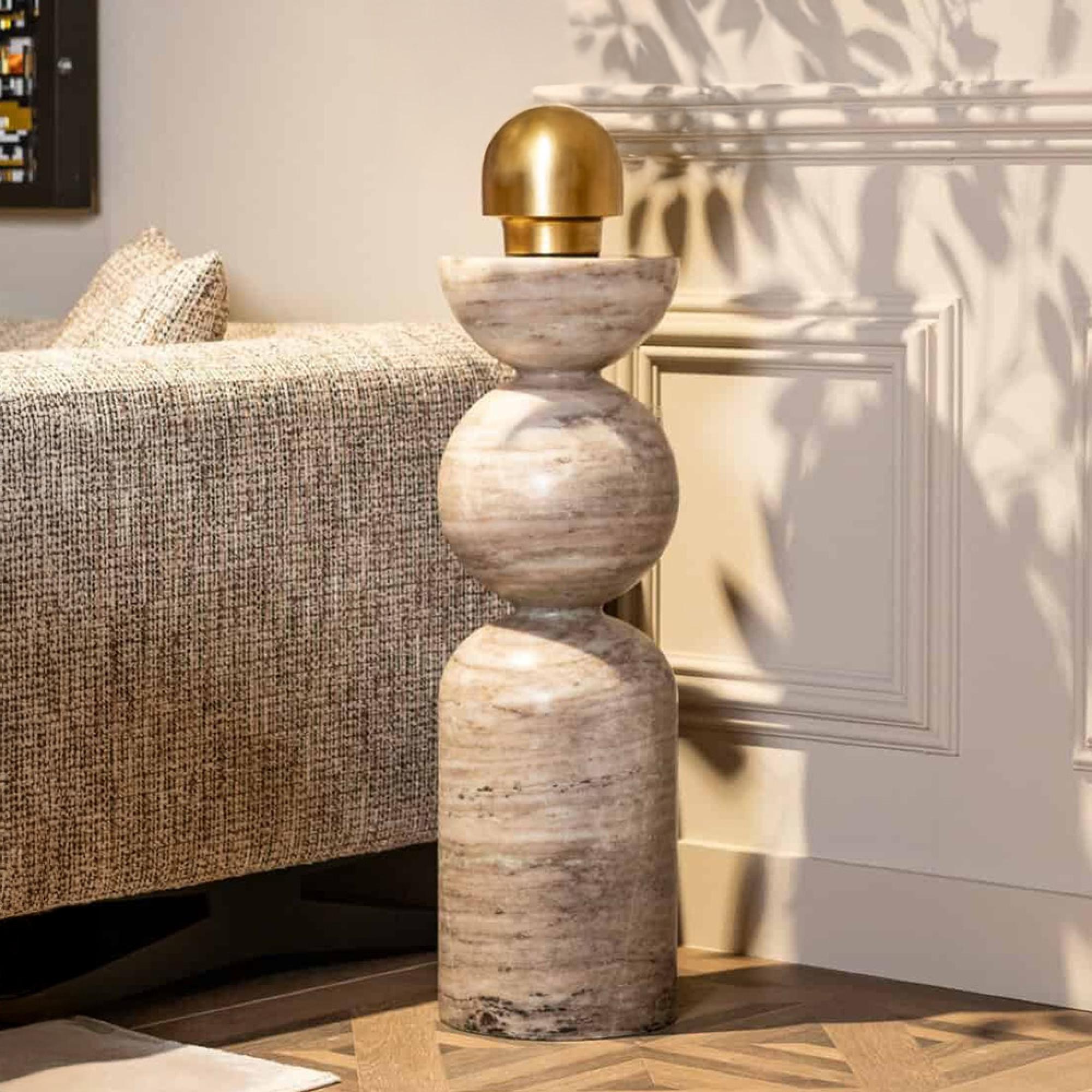 Lewis Column - Round - Sand - Marble