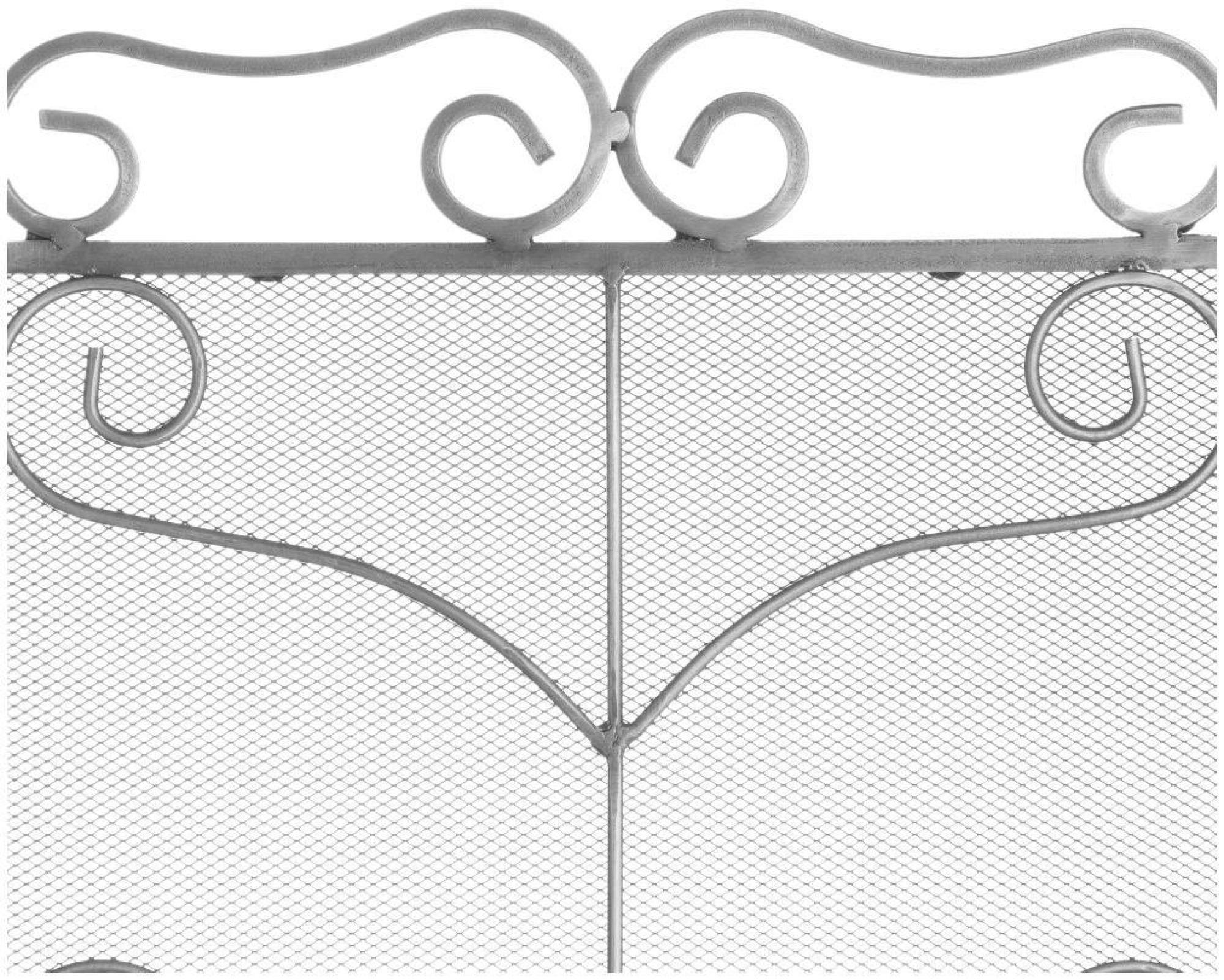 Firescreen - Steel - Heavy - Large - Antique Silver