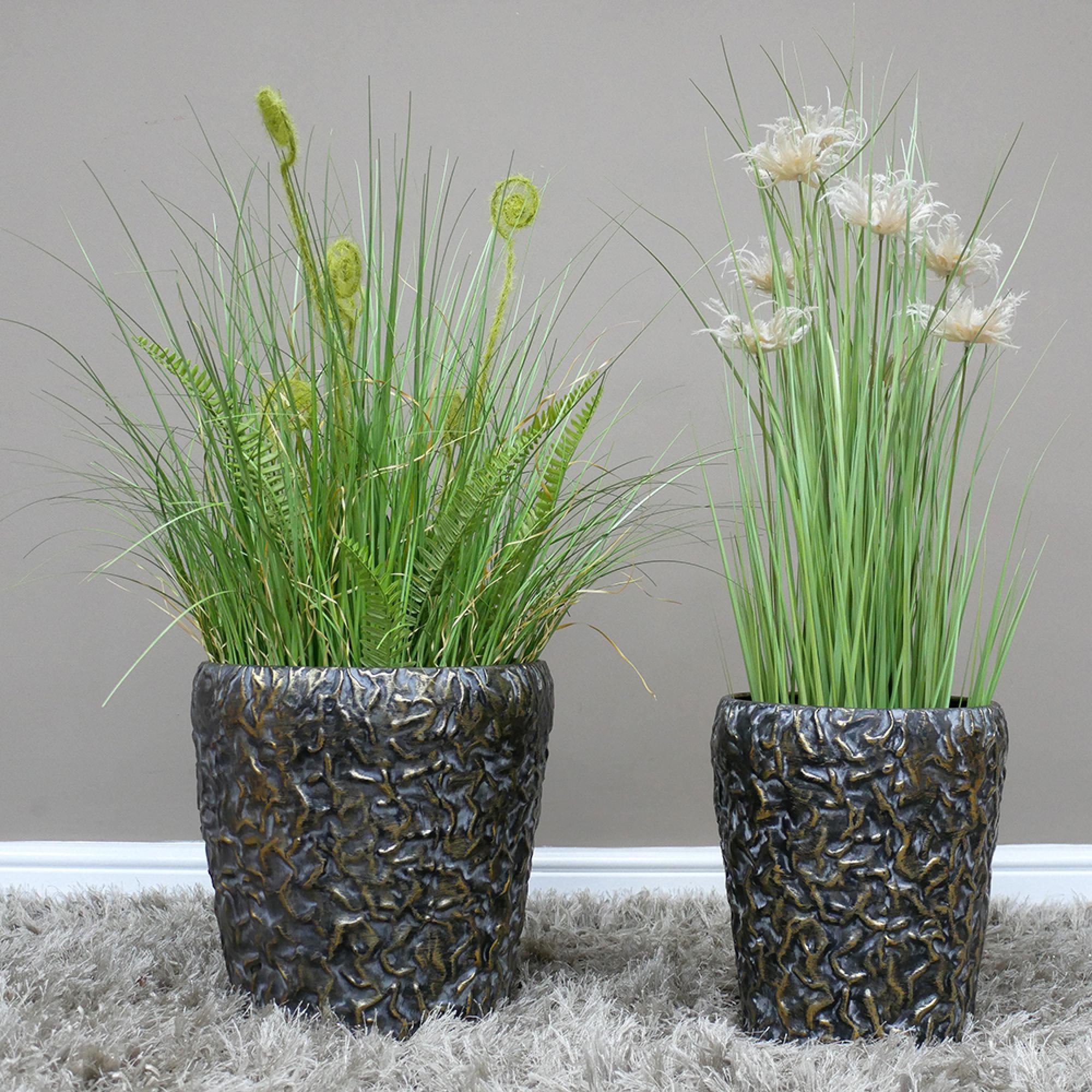 Artificial Flowers Planters - Set of 2