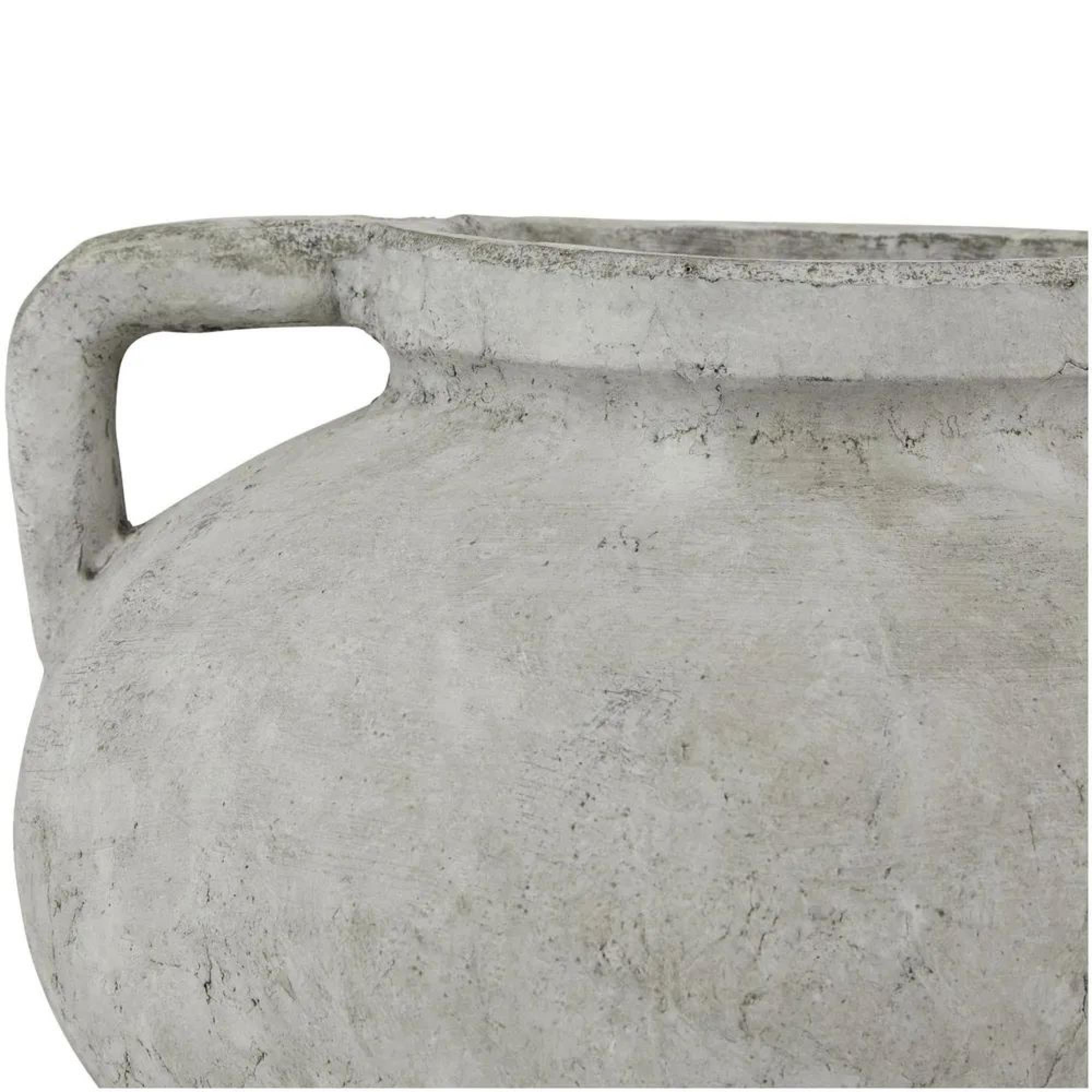 Clearance - Athena White Ceramic Stone Pelike Pot - A260