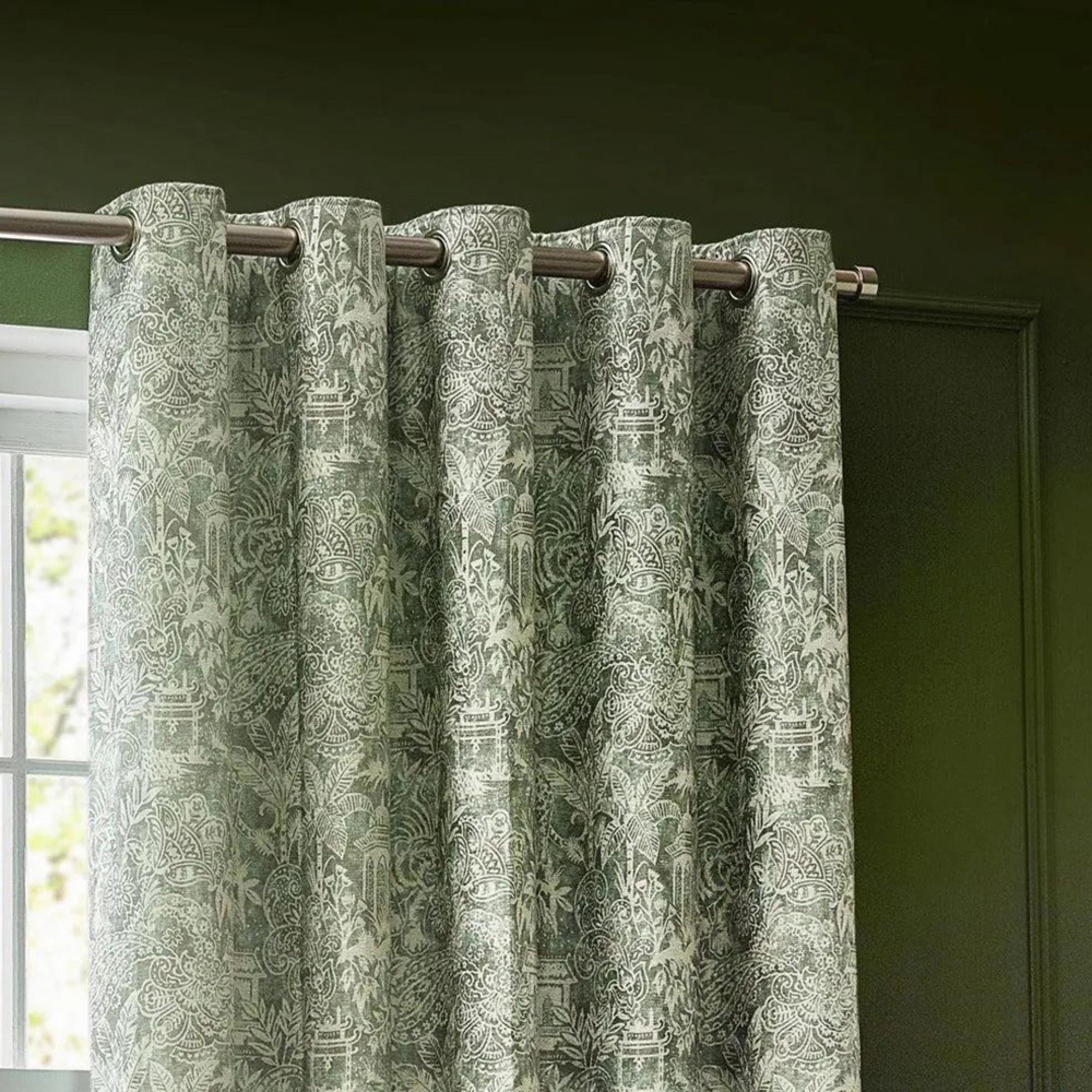 Clearance - Wylder Bengal Sage Eyelet Curtains - FSS16169
