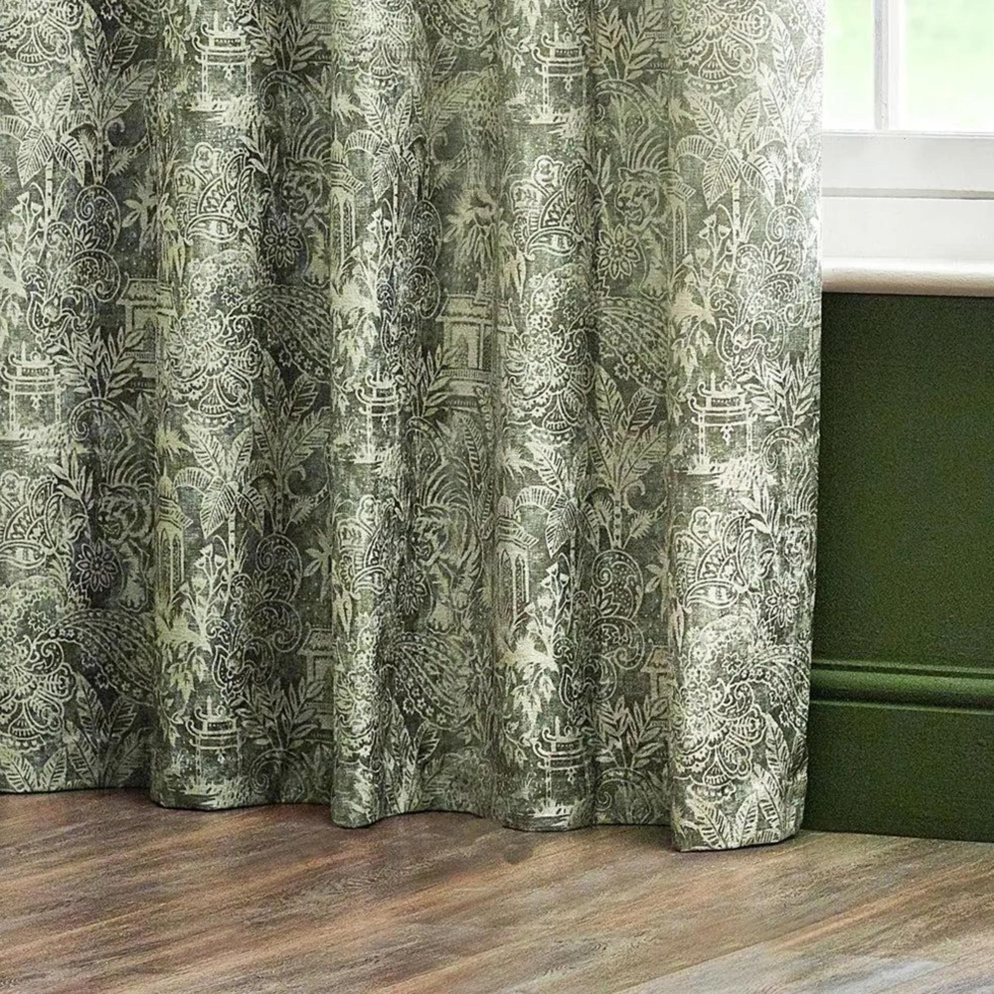 Clearance - Wylder Bengal Sage Eyelet Curtains - FSS16169