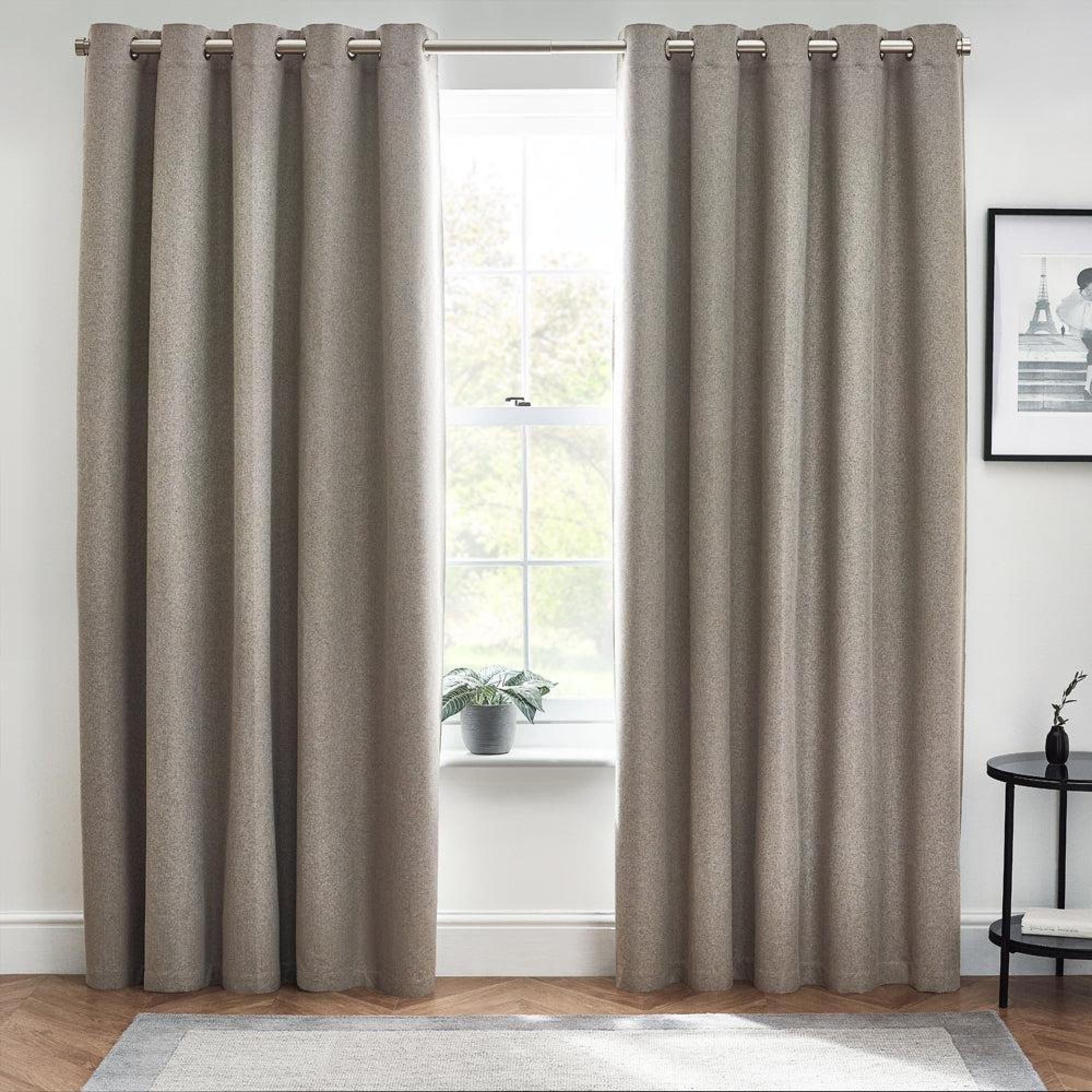Furn Dawn Grey Blackout Thermal Eyelet Curtains