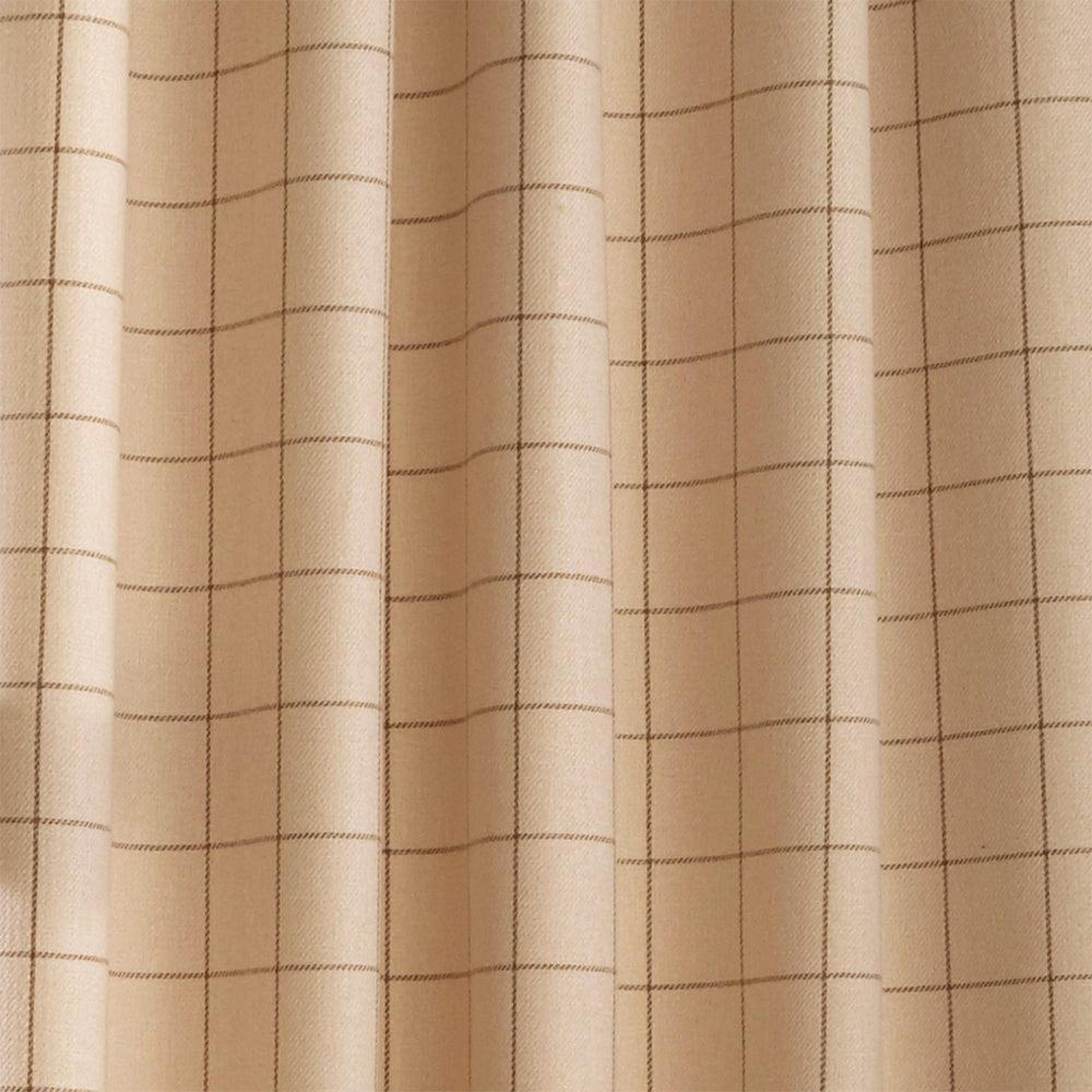 Furn Ellis Natural Windowpane Check Eyelet Curtains