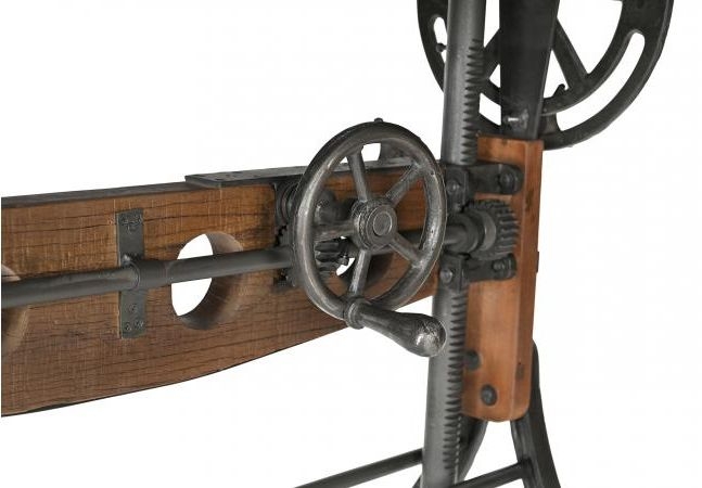 Gulmarg Adjustable Recylced Teak and Metal Drafting Table