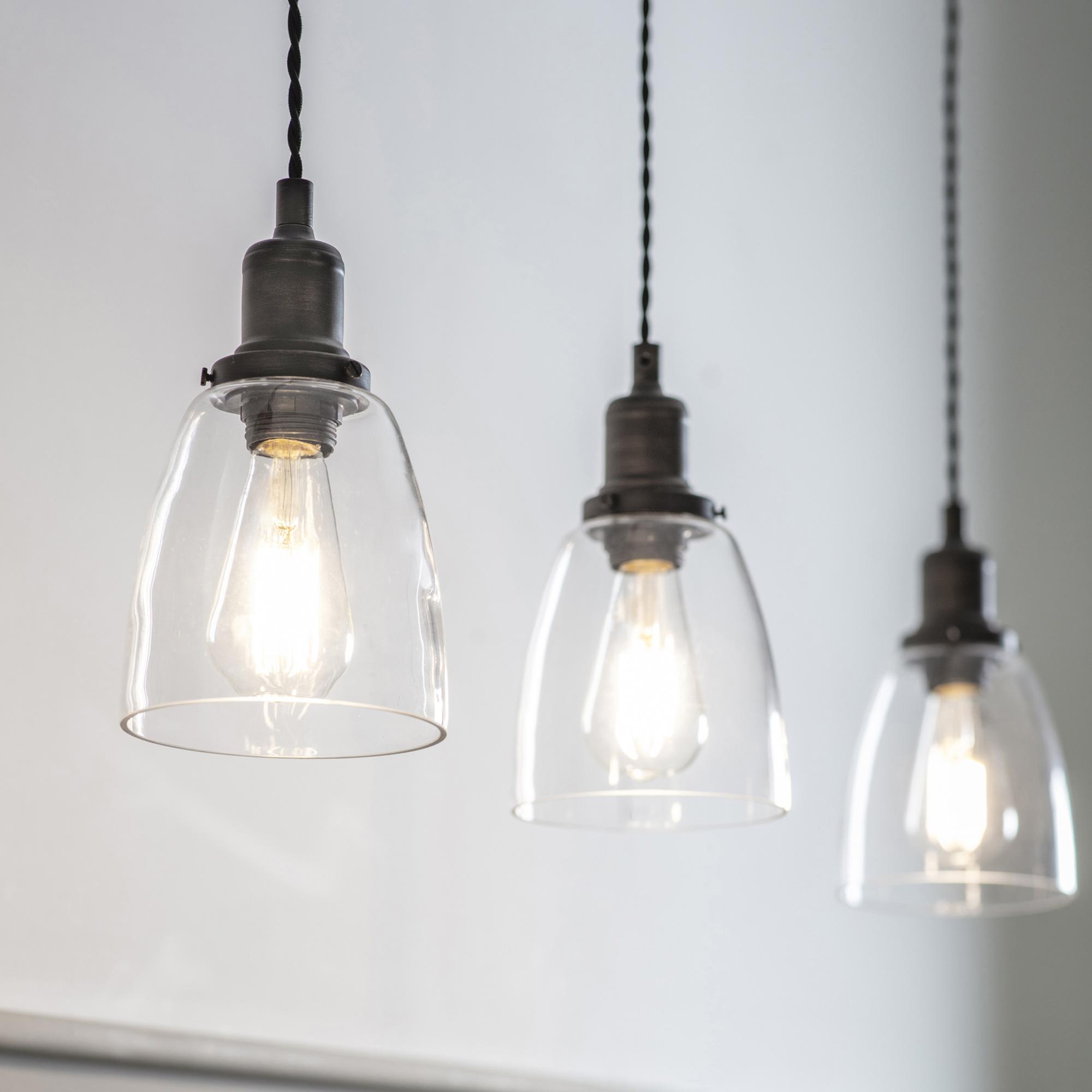 Hoxton Domed Pendant Light Trio Antique Bronze