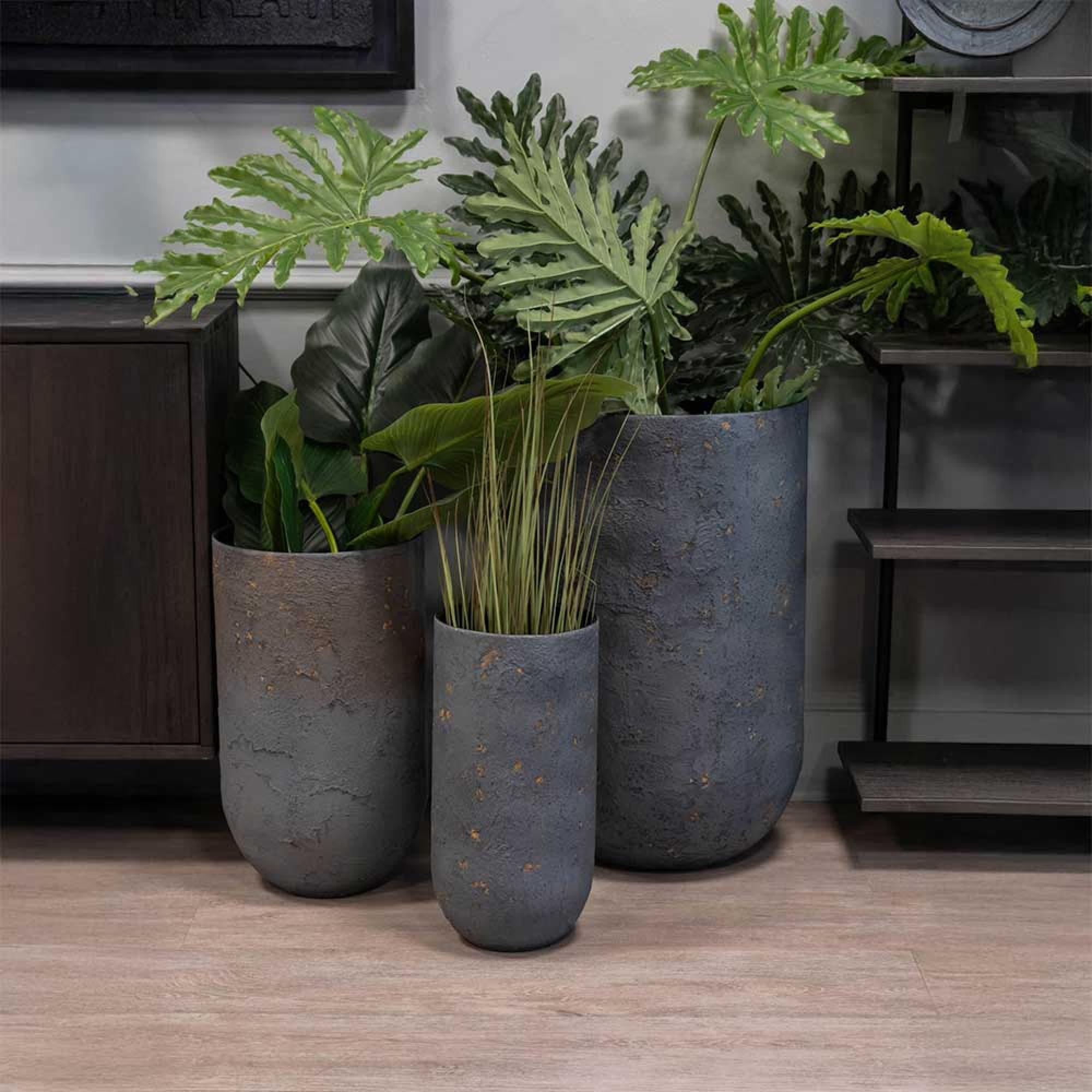 Volcano Planter - Blue - Set of 3