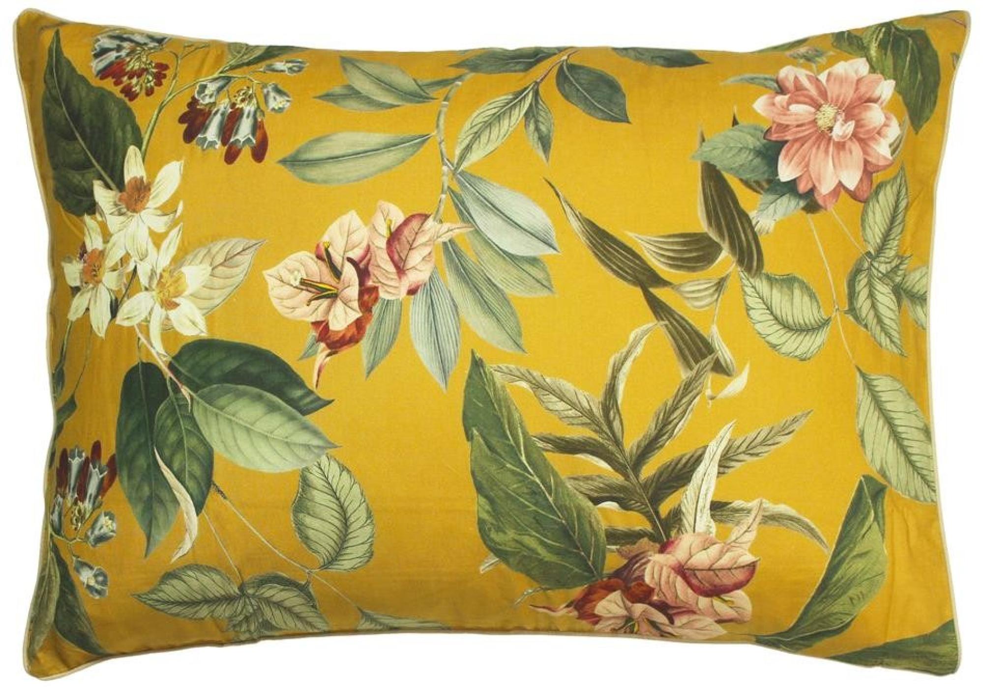 Linen House Anastacia Ochre Botanical Pillowcase