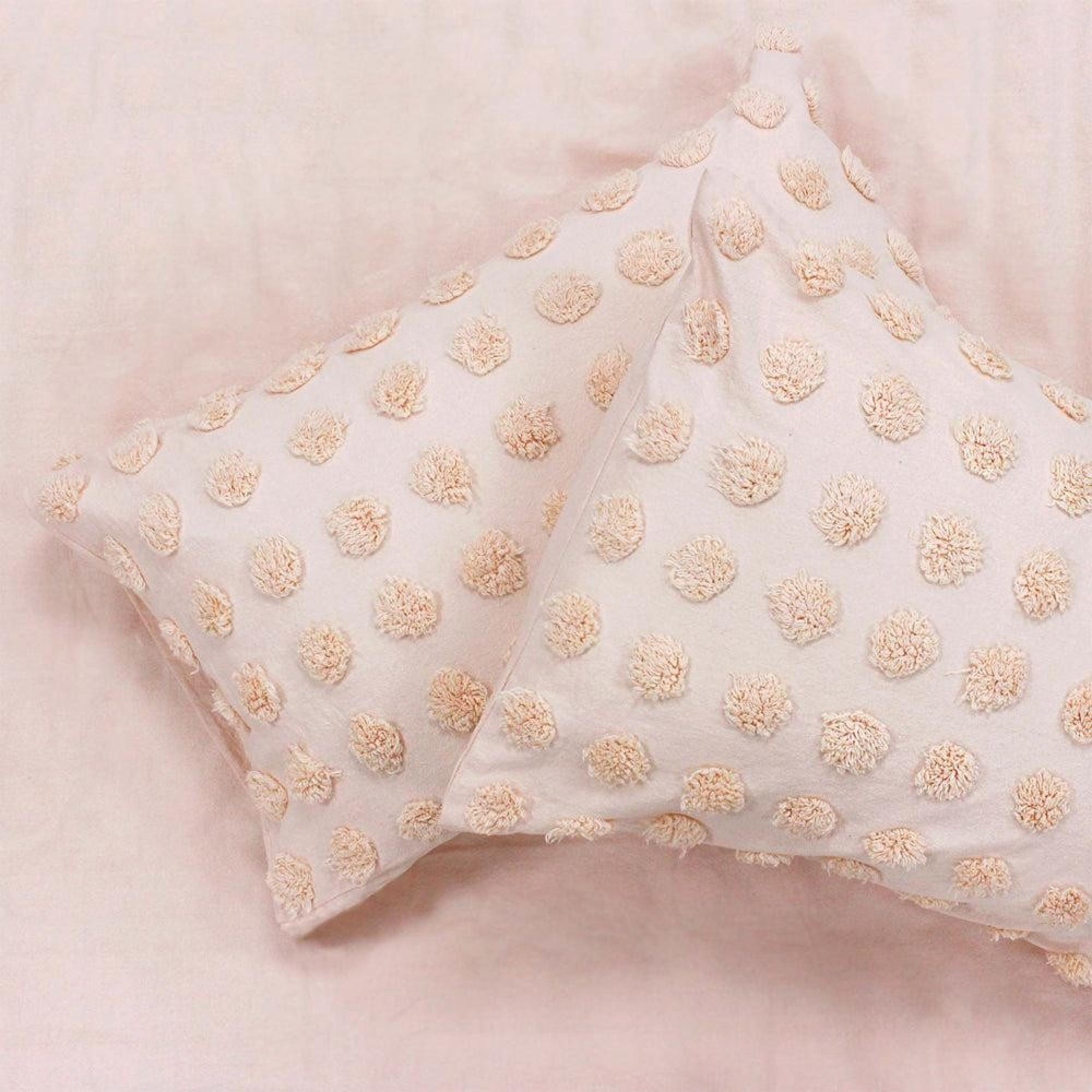 Linen House Haze Peach Tufted Pillowcase 