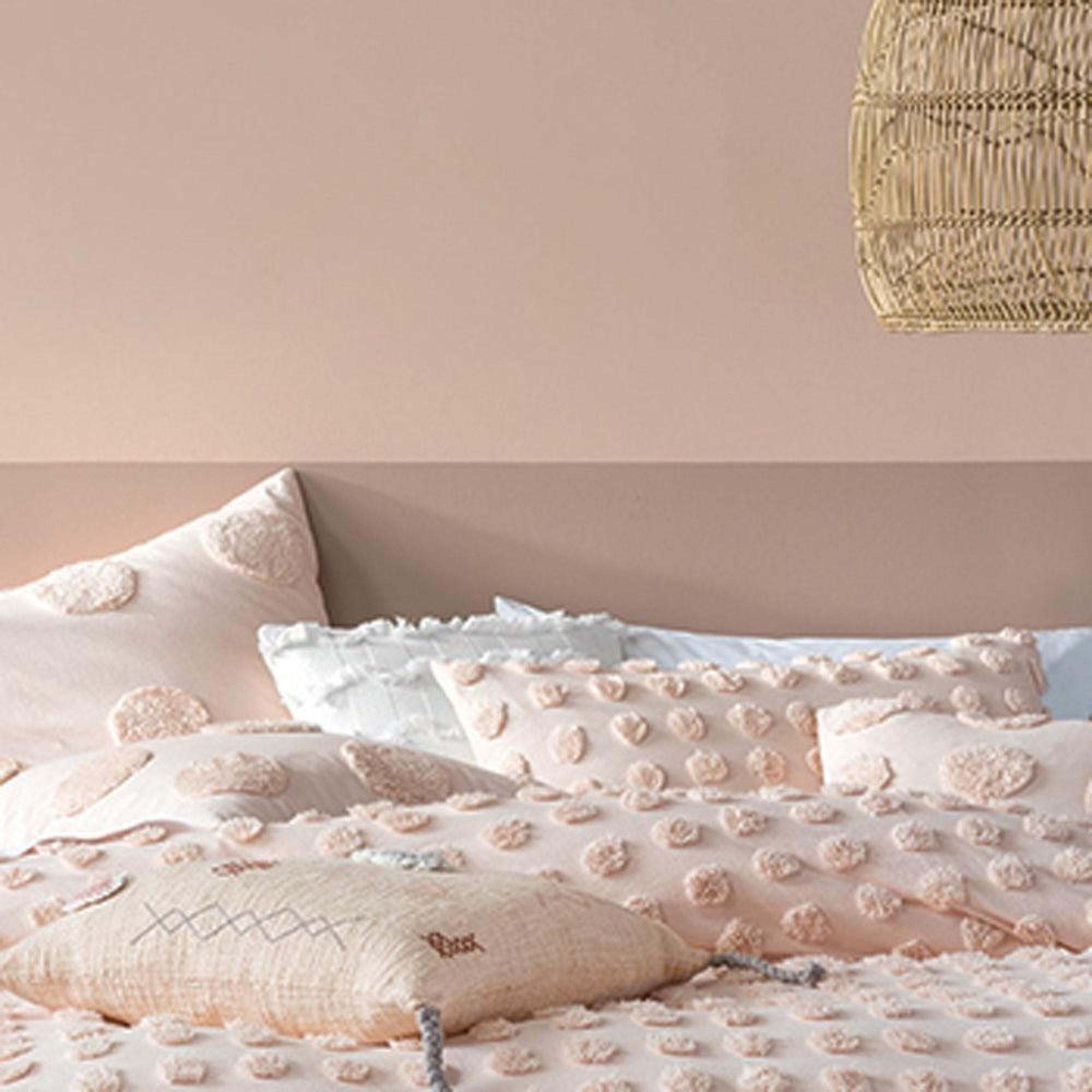 Linen House Haze Peach Tufted Pillowcase 