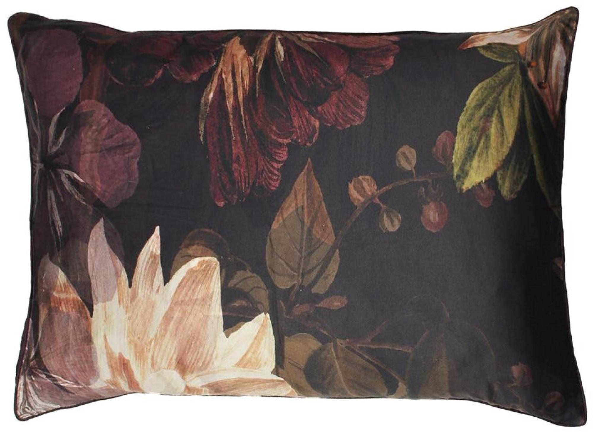 Linen House Neve Dark Plum Floral Pillowcase