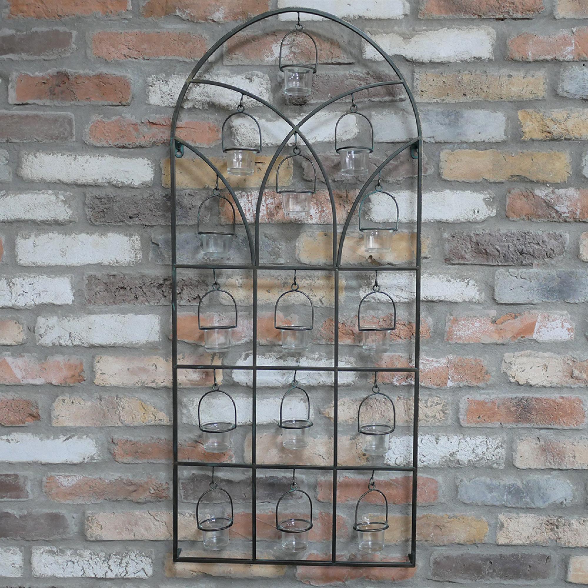 Candle Holder Wall Decoration - Set of 2 - Metal