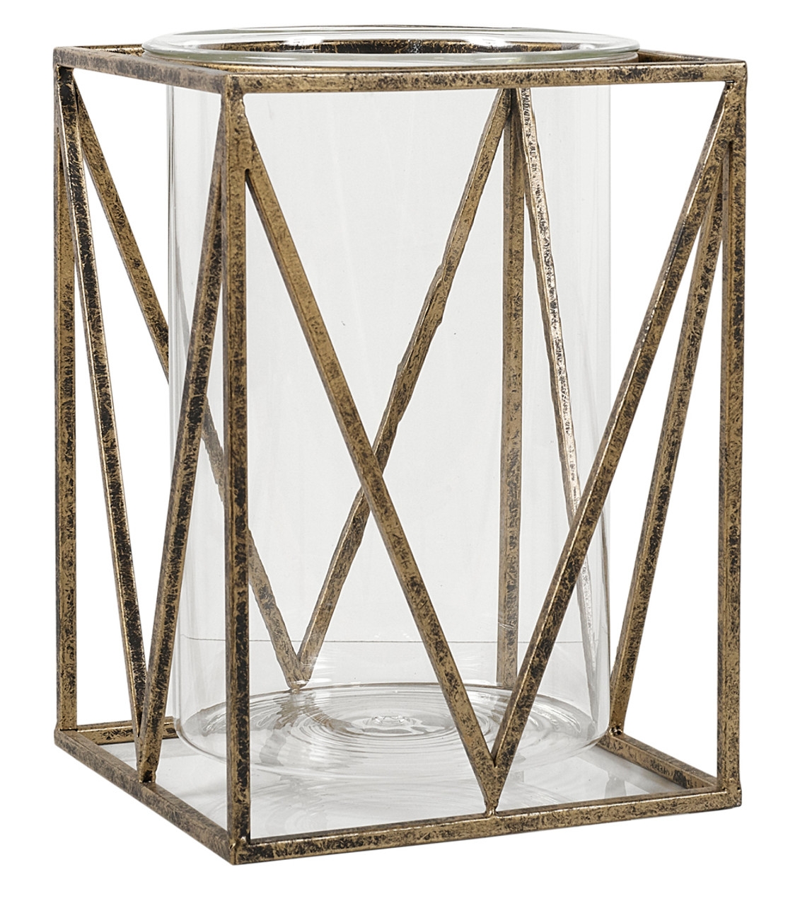 Solomon Candle Holder - Antique Gold - Metal - Large - Set of 2