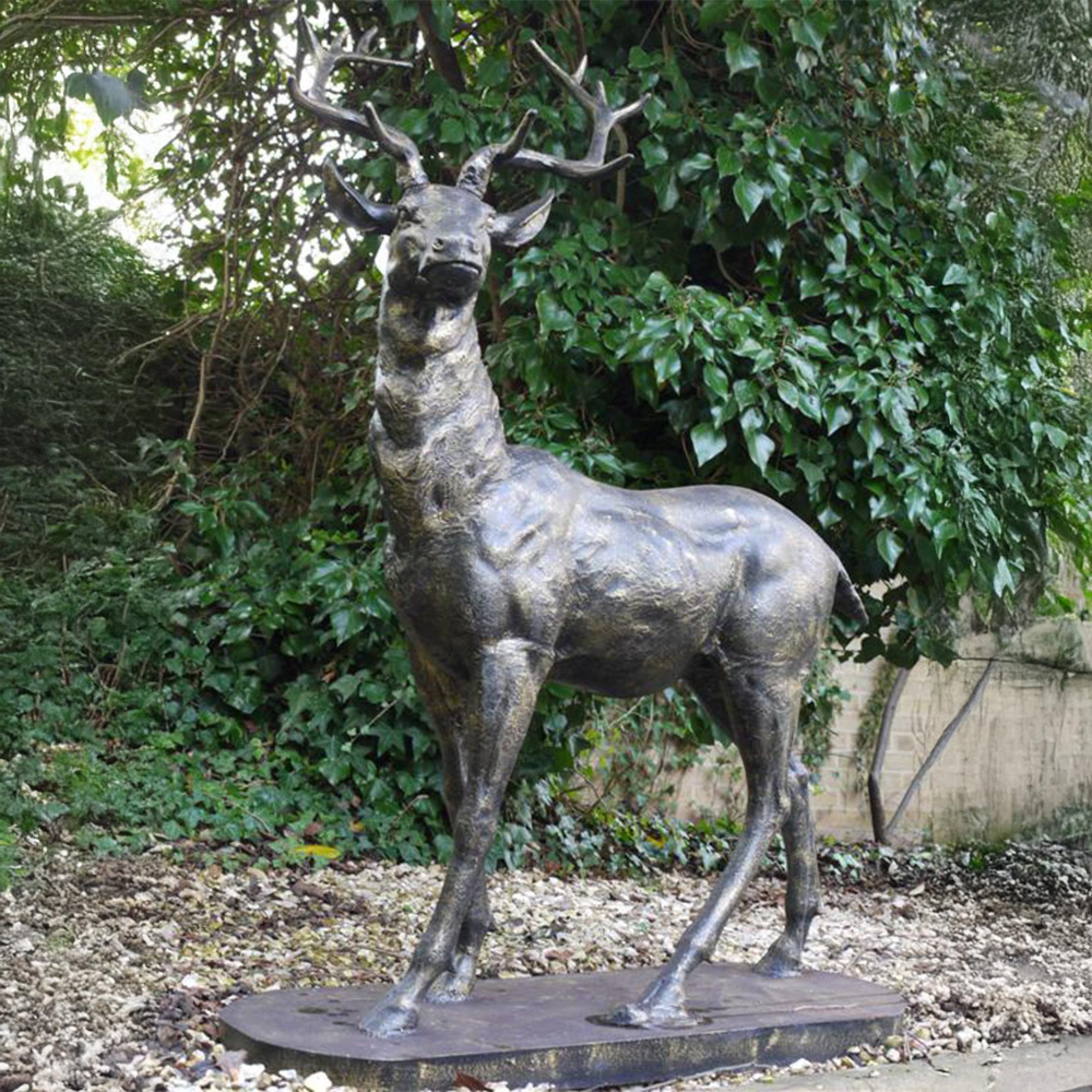 Outdoor Stag Statue - RHF - Resin