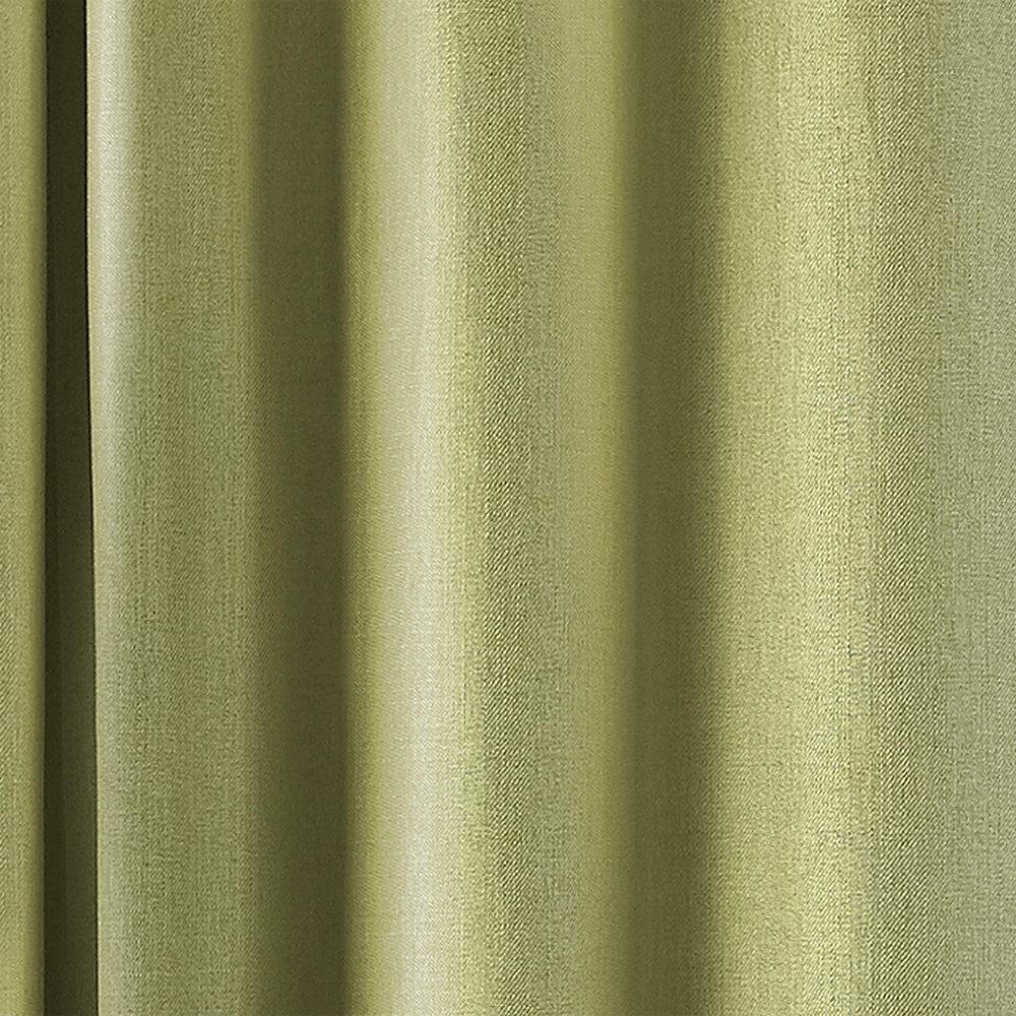 Paoletti Atlantic Green Twill Woven Eyelet Curtains