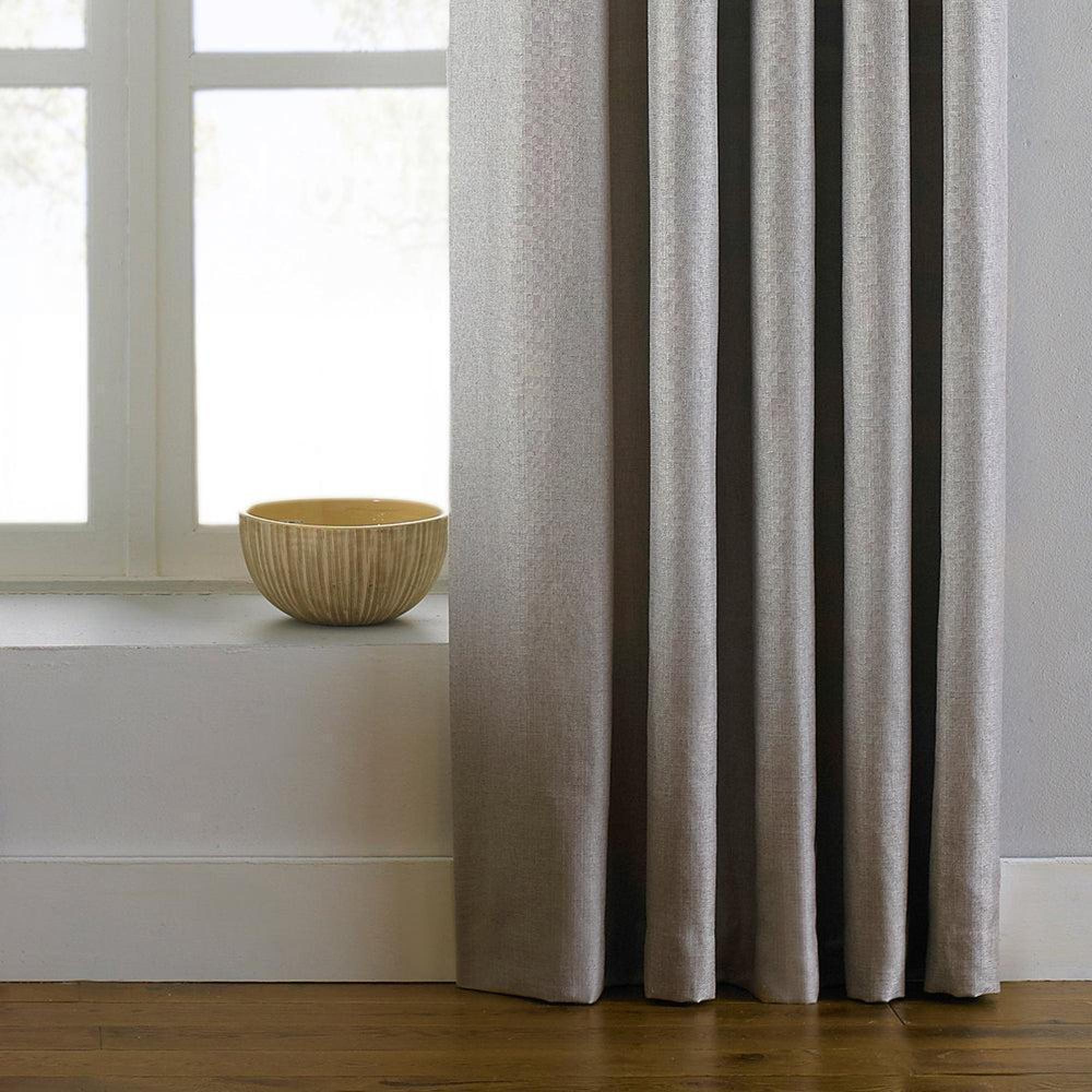 Paoletti Atlantic Natural Twill Woven Eyelet Curtains