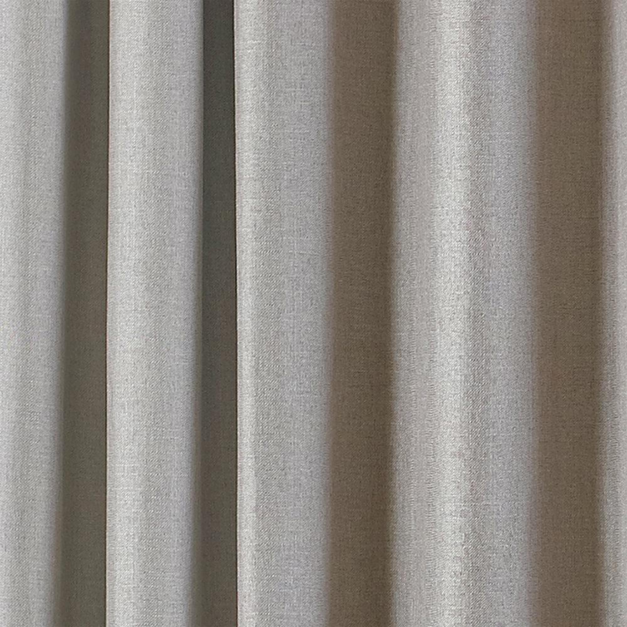 Paoletti Atlantic Natural Twill Woven Eyelet Curtains