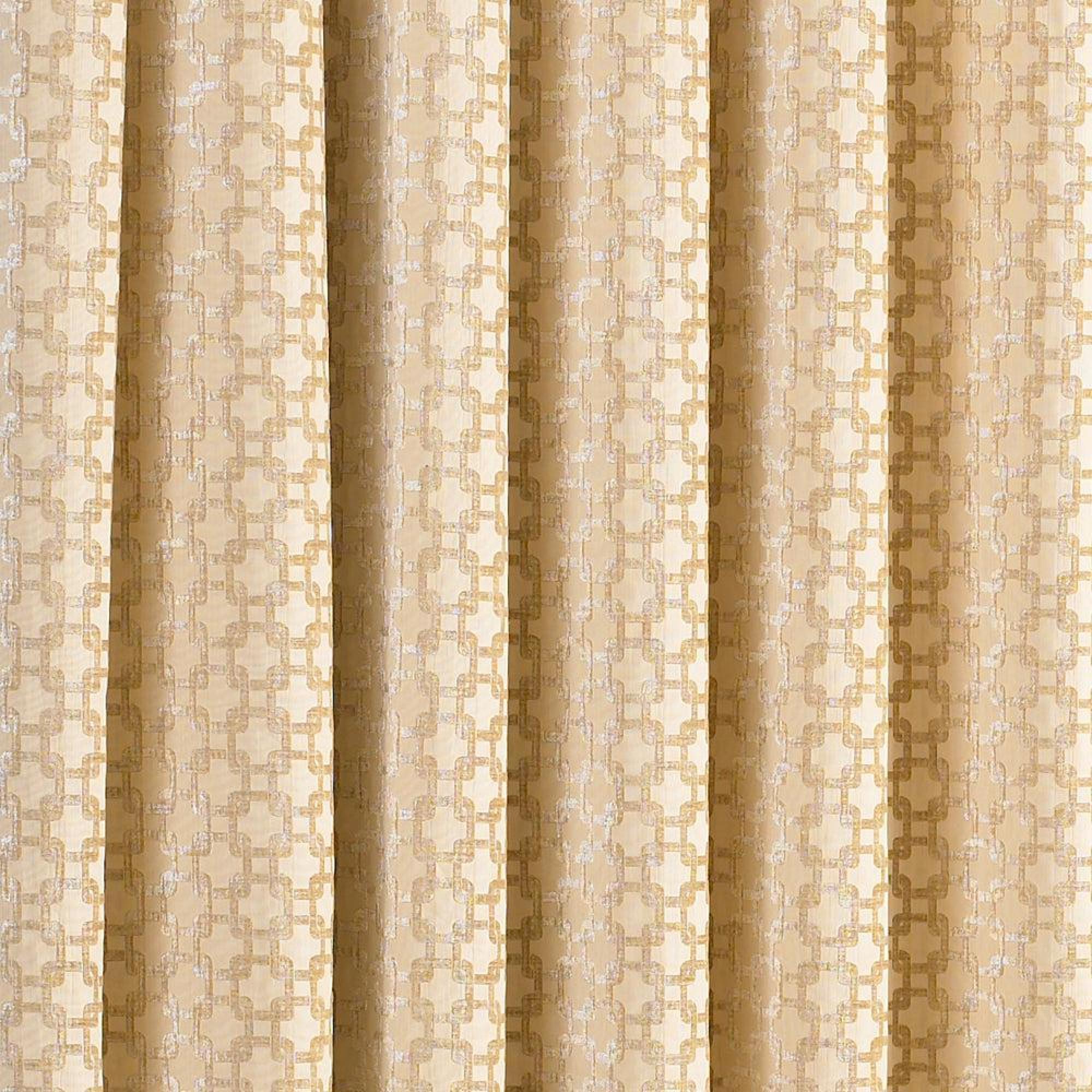 Paoletti Belmont Beige Chenille Jacquard Eyelet Curtains