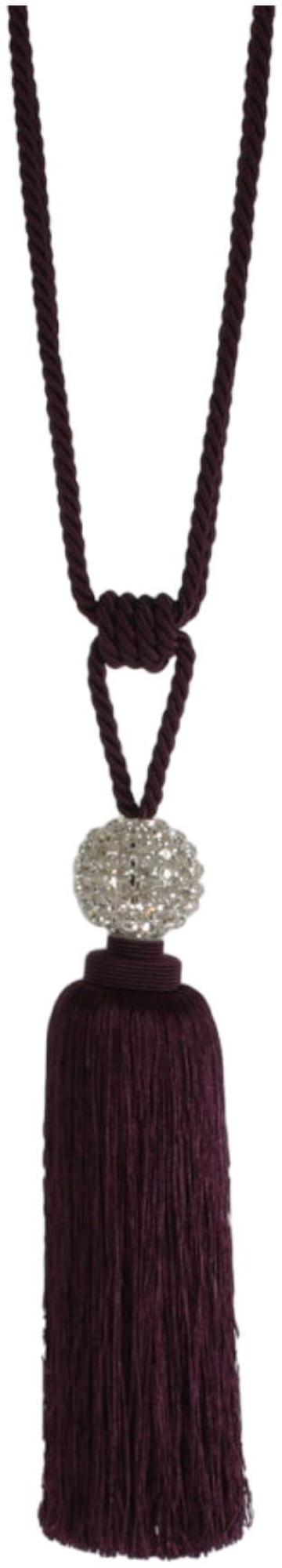 Paoletti Crystal Ball Damson Tie Backs