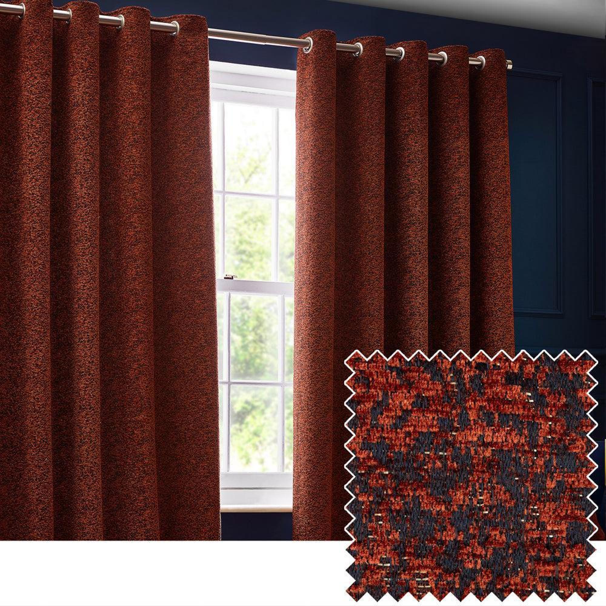 Paoletti Galaxy Copper Room Darkening Eyelet Curtains
