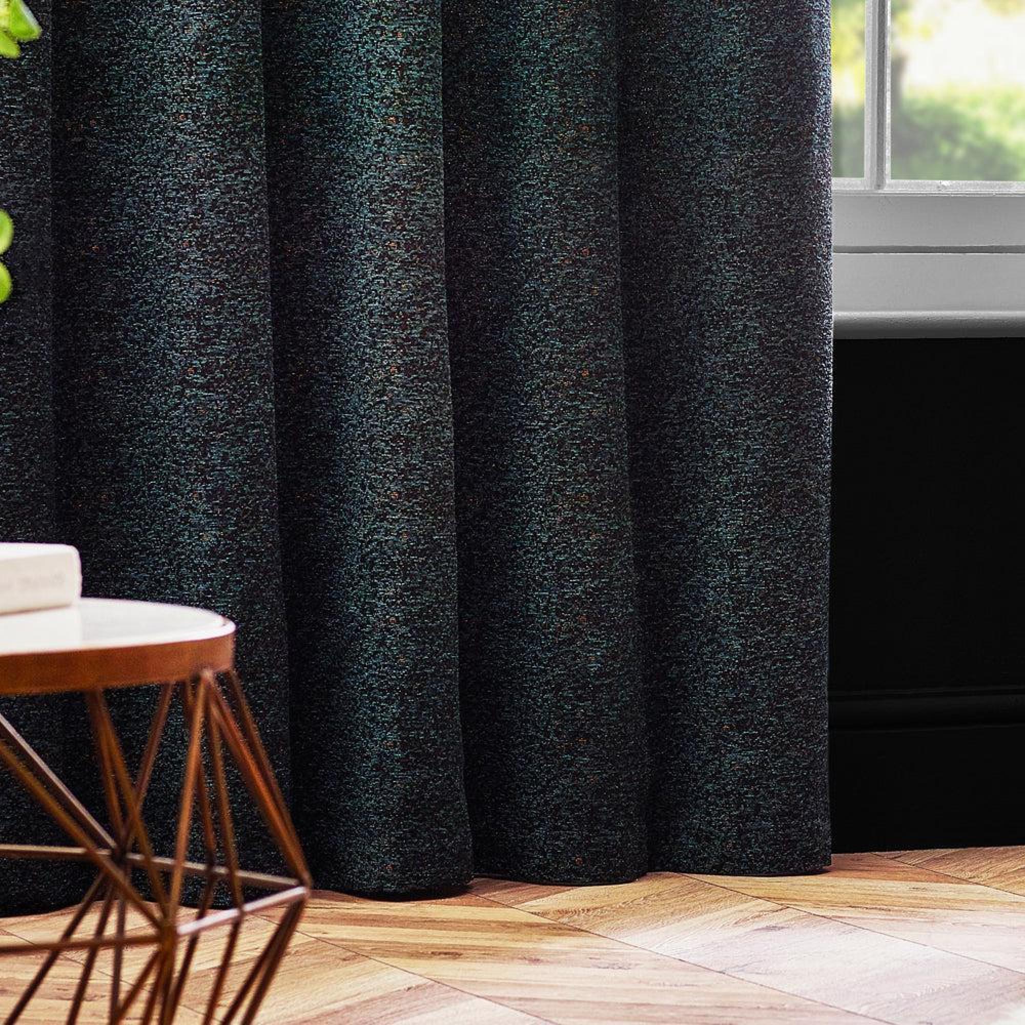 Paoletti Galaxy Emerald Room Darkening Eyelet Curtains