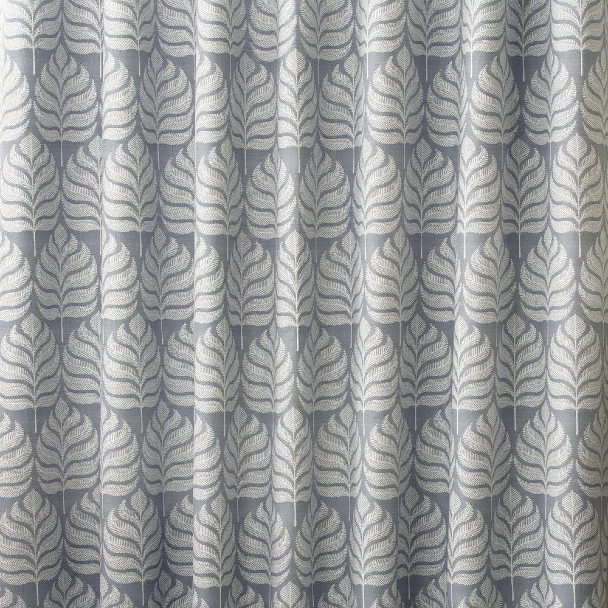 Paoletti Horto Blue Botanical Eyelet Curtains