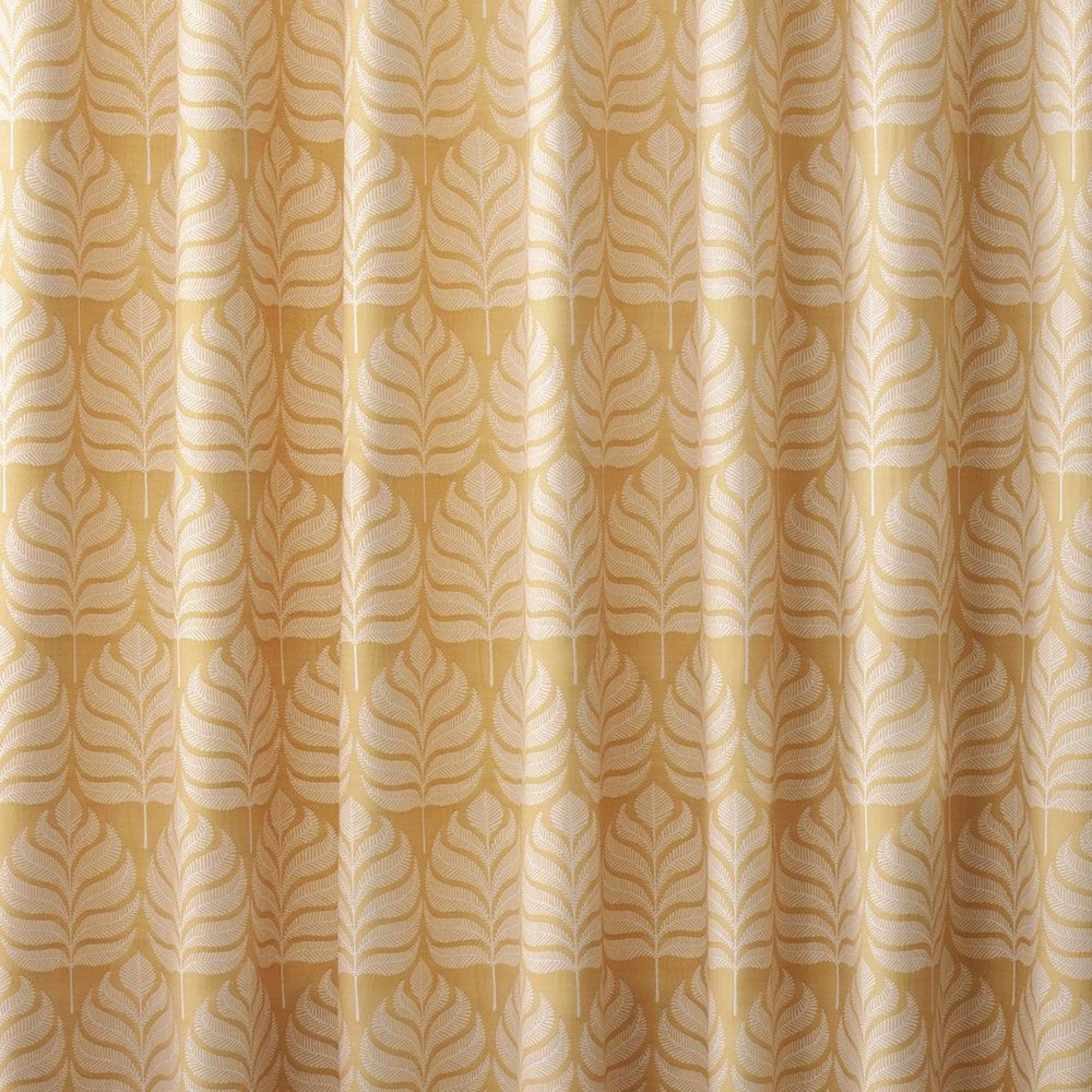 Paoletti Horto Ochre Botanical Eyelet Curtains
