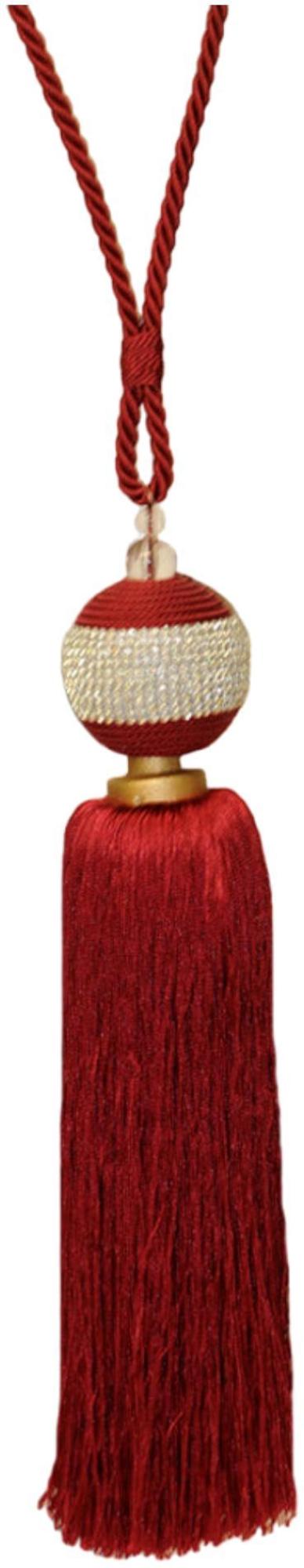 Paoletti Jewel Burgundy Diamante Tie Backs