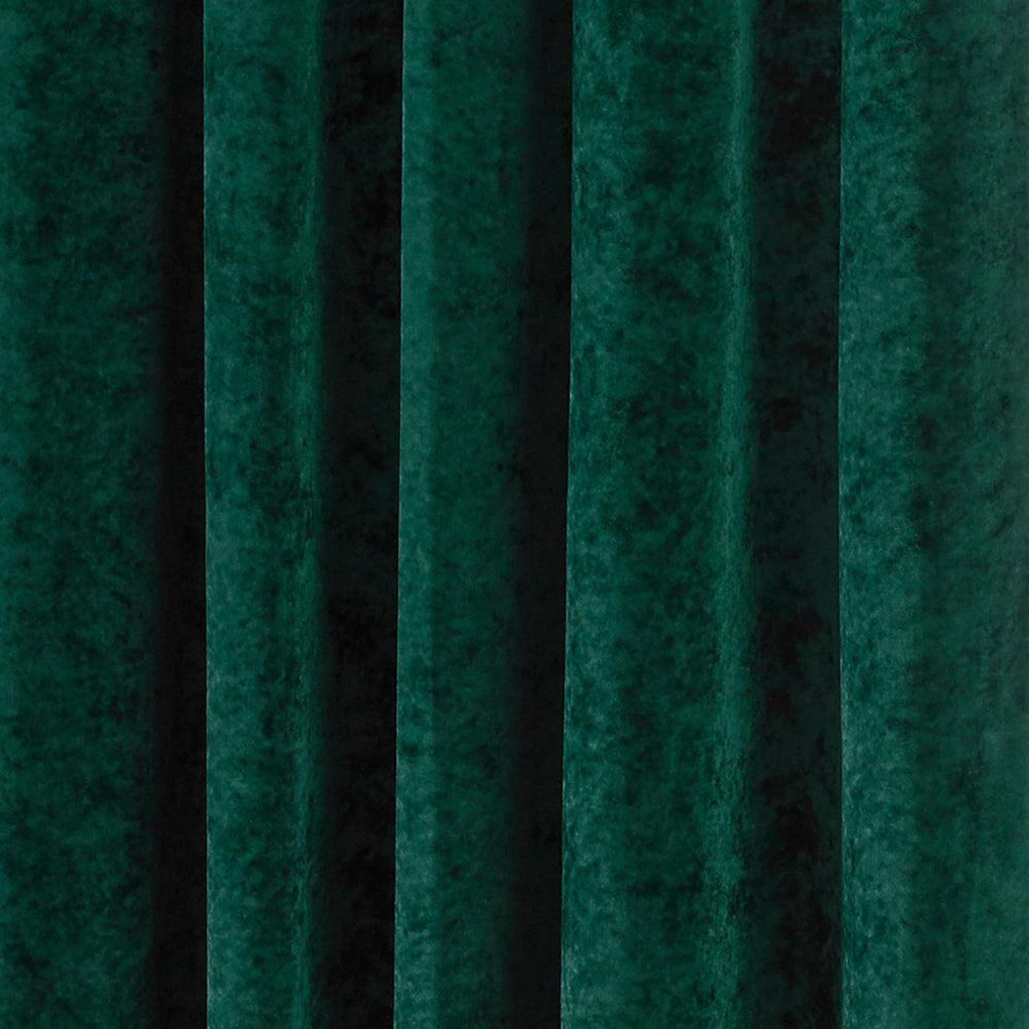 Paoletti Verona Emerald Crushed Velvet Eyelet Curtains
