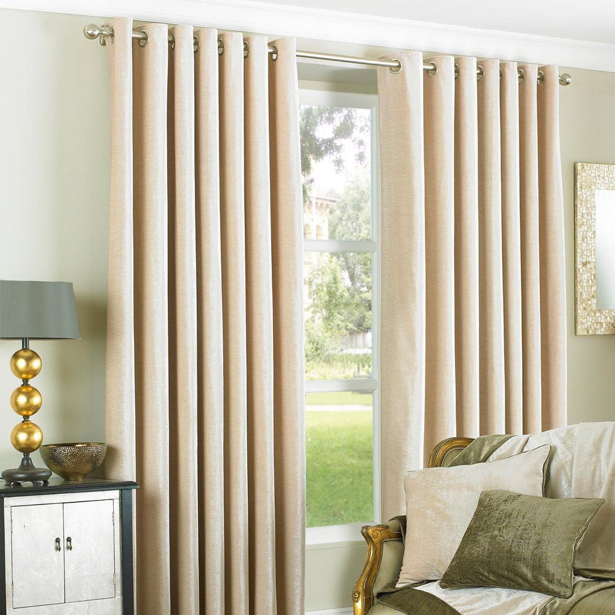 Paoletti Wellesley Natural Eyelet Curtains