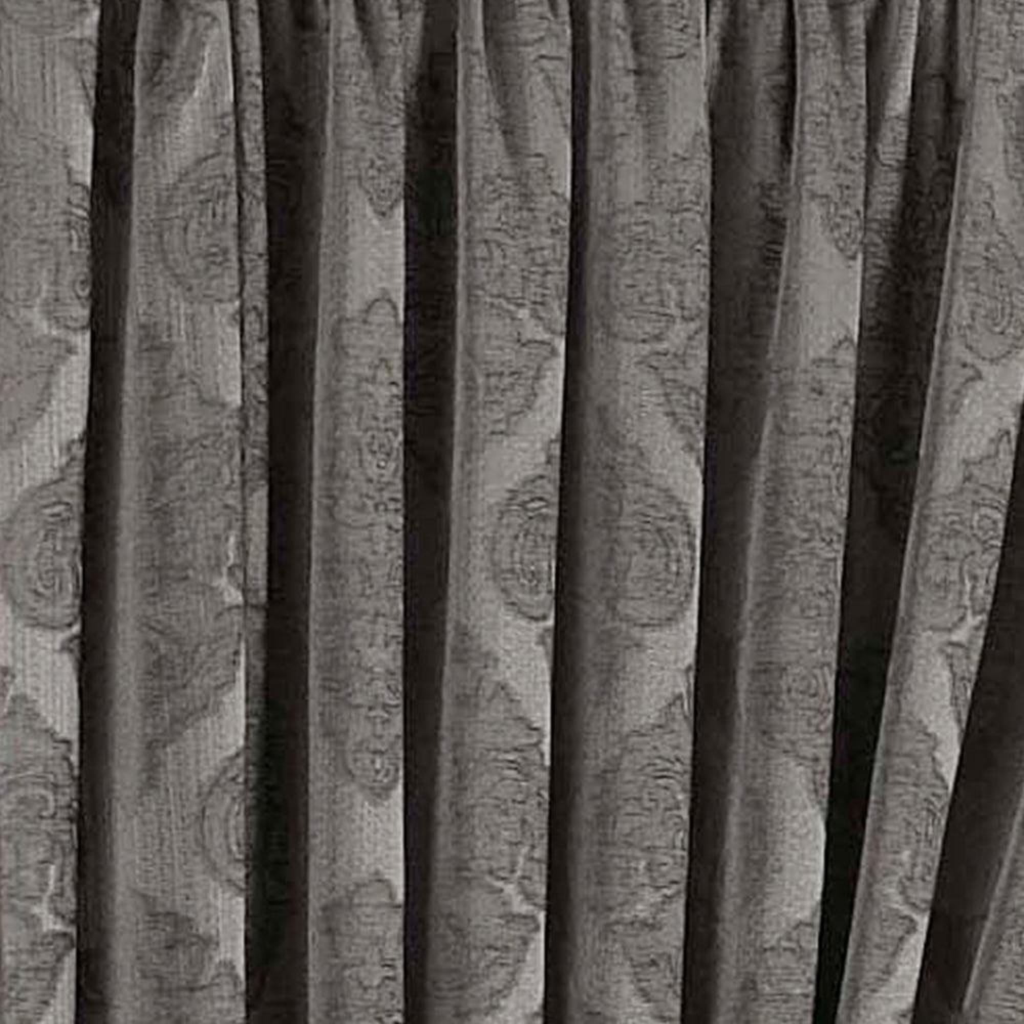 Paoletti Winchester Mocha Jacquard Pencil Pleat Curtains