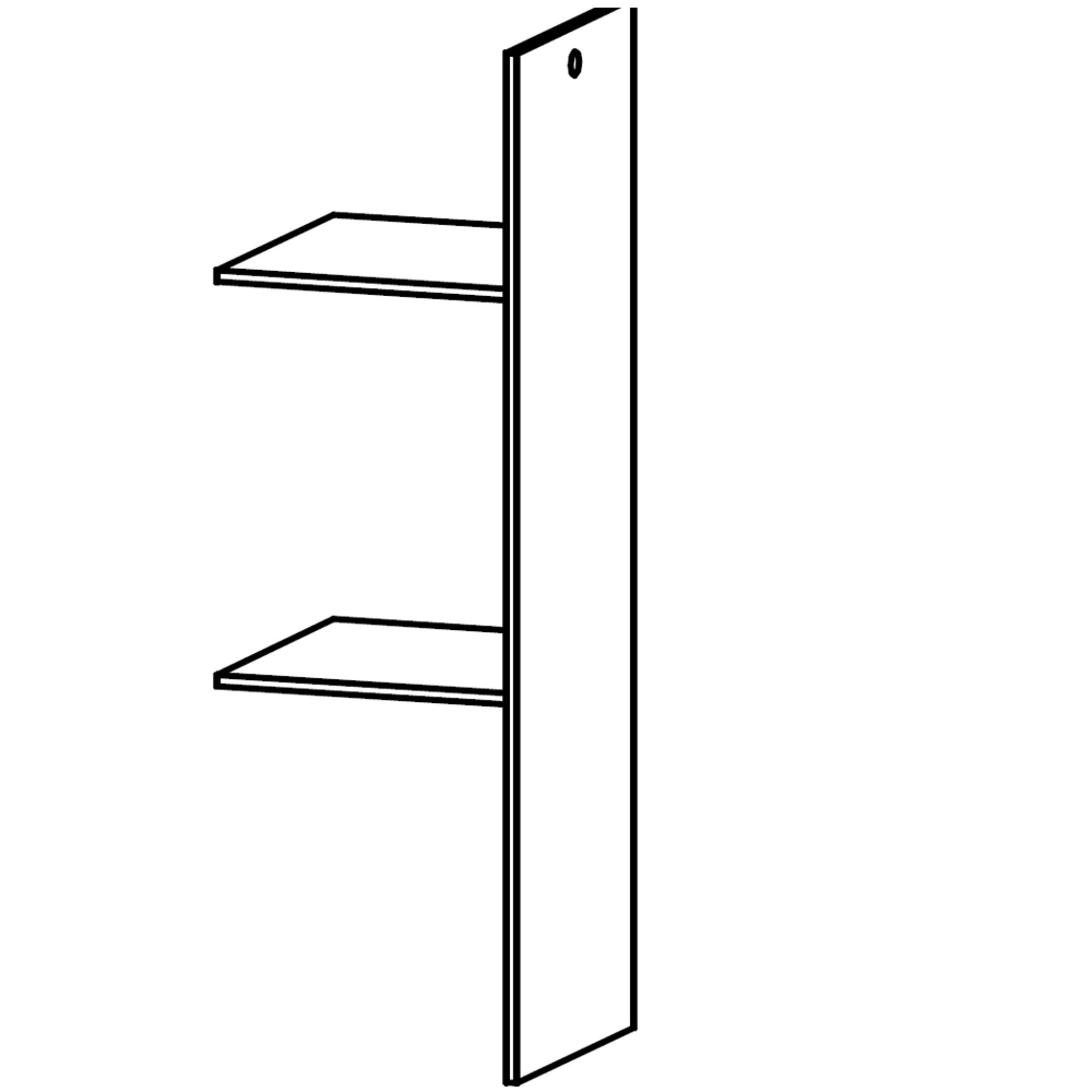 Rauch Orange 90cm Width Compartment Wardrobe Interior Division with 2 Shelves For Sliding Wardrobe