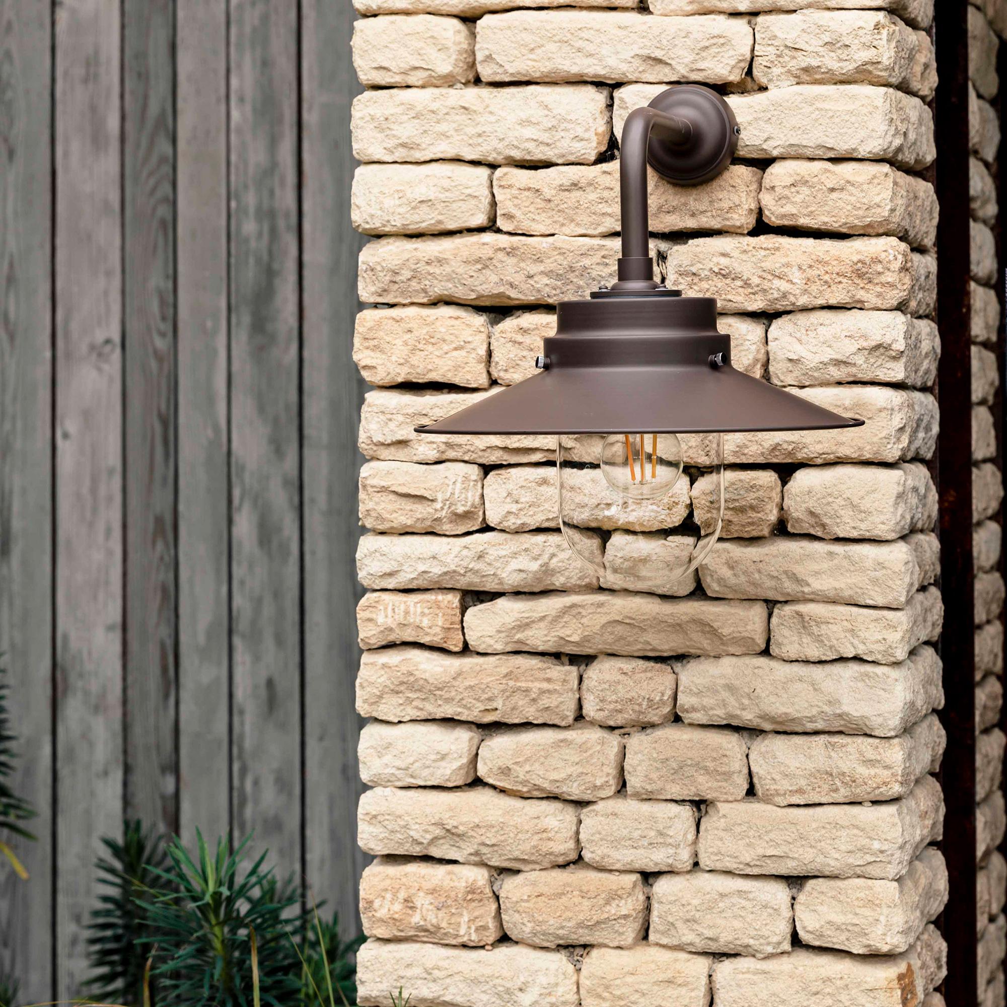Semington Wall Light Coffee Bean Steel
