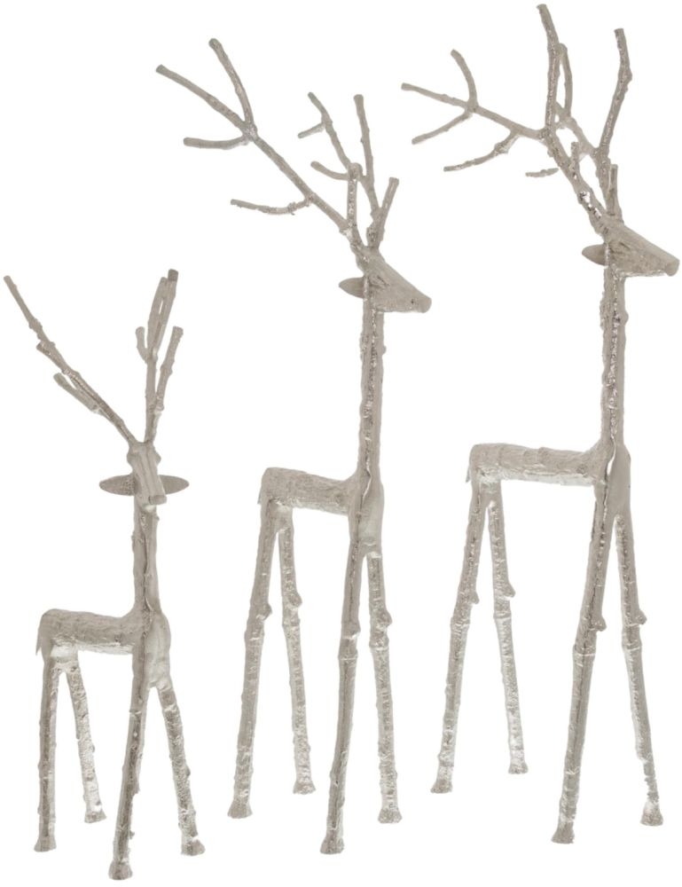 Standing Stag Ornament - Silver