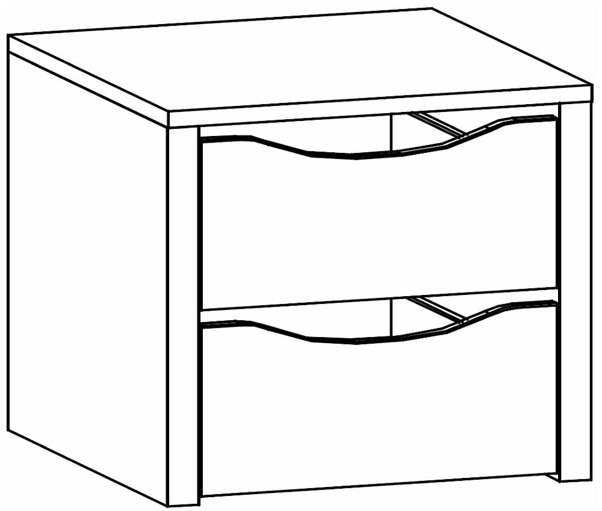 9843 : 45cm Width Compartment Interior 2 Drawer
