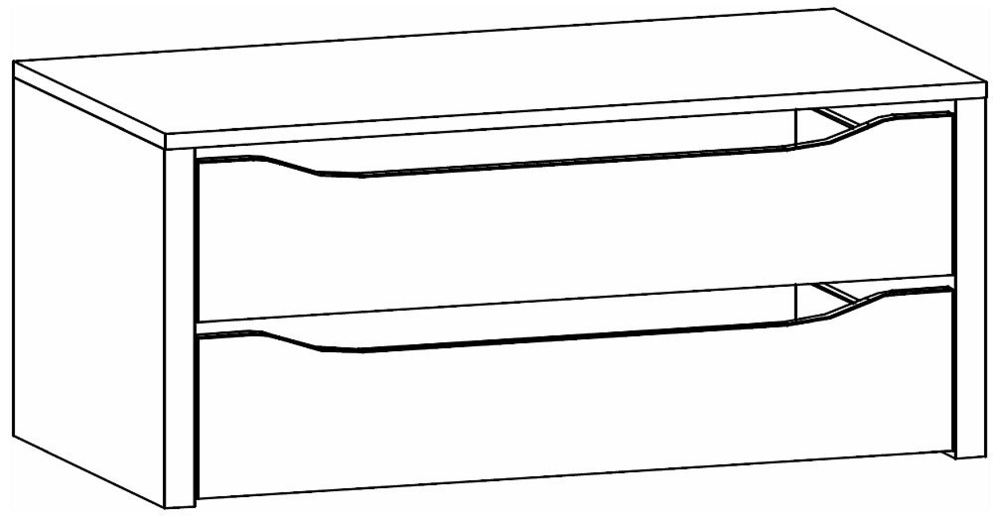 9845 : 90cm Width Compartment Interior 2 Drawer