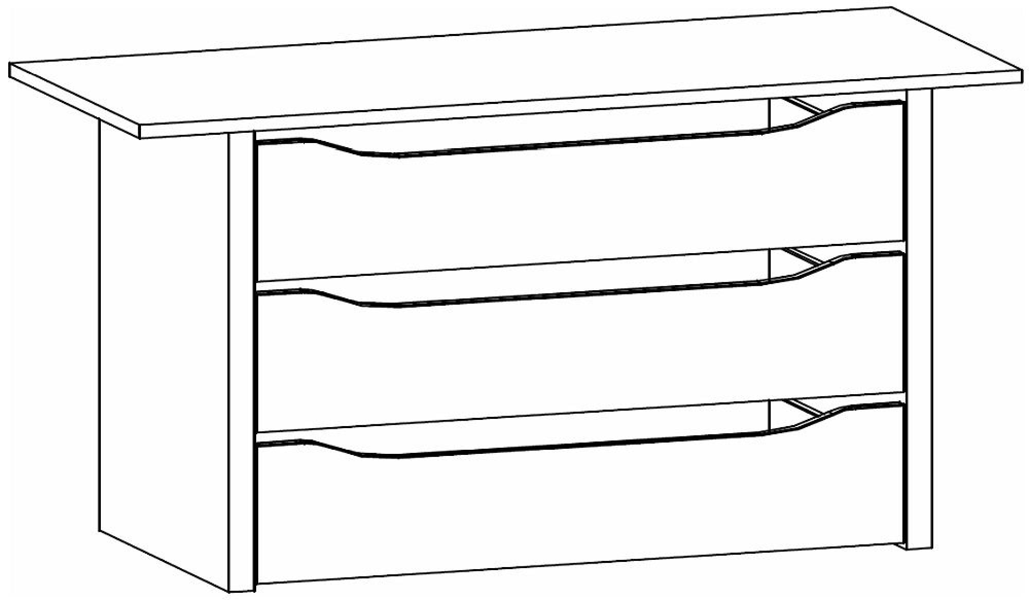 9806 : 113.5cm Width Compartment Interior 3 Drawer