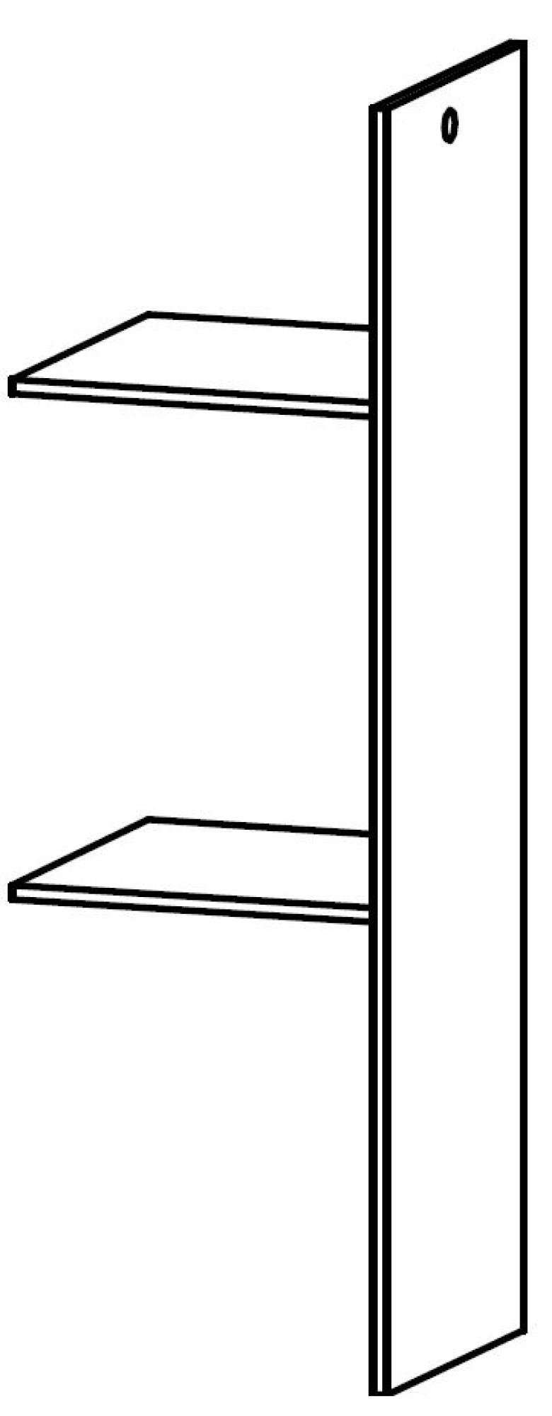 9934 : Wardrobe Interior Division with 2 Shelves