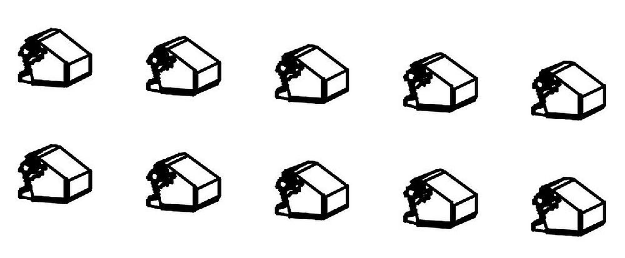9DD5 : Hinged Door Damper (Set of 10)